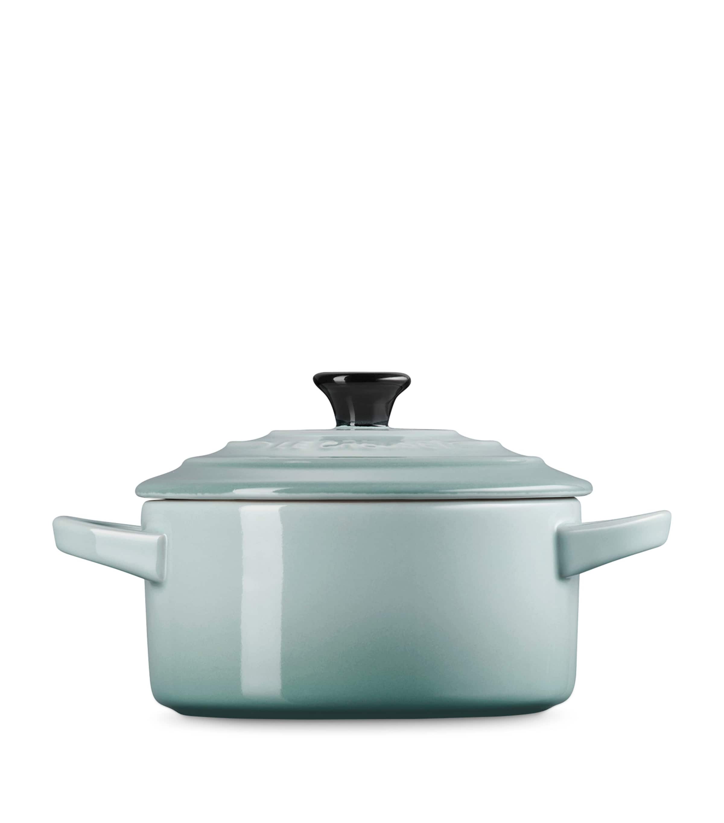 Le Creuset Petite Stoneware Round Casserole Dish (10cm) Sea Salt Image 2