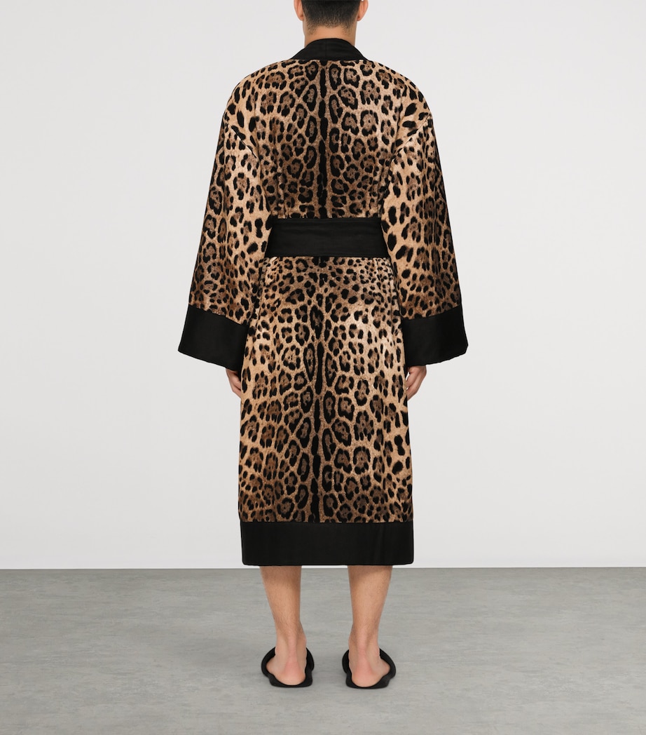 Terry Cotton Leopard Print Robe UL001 LEOPARDO Image 8