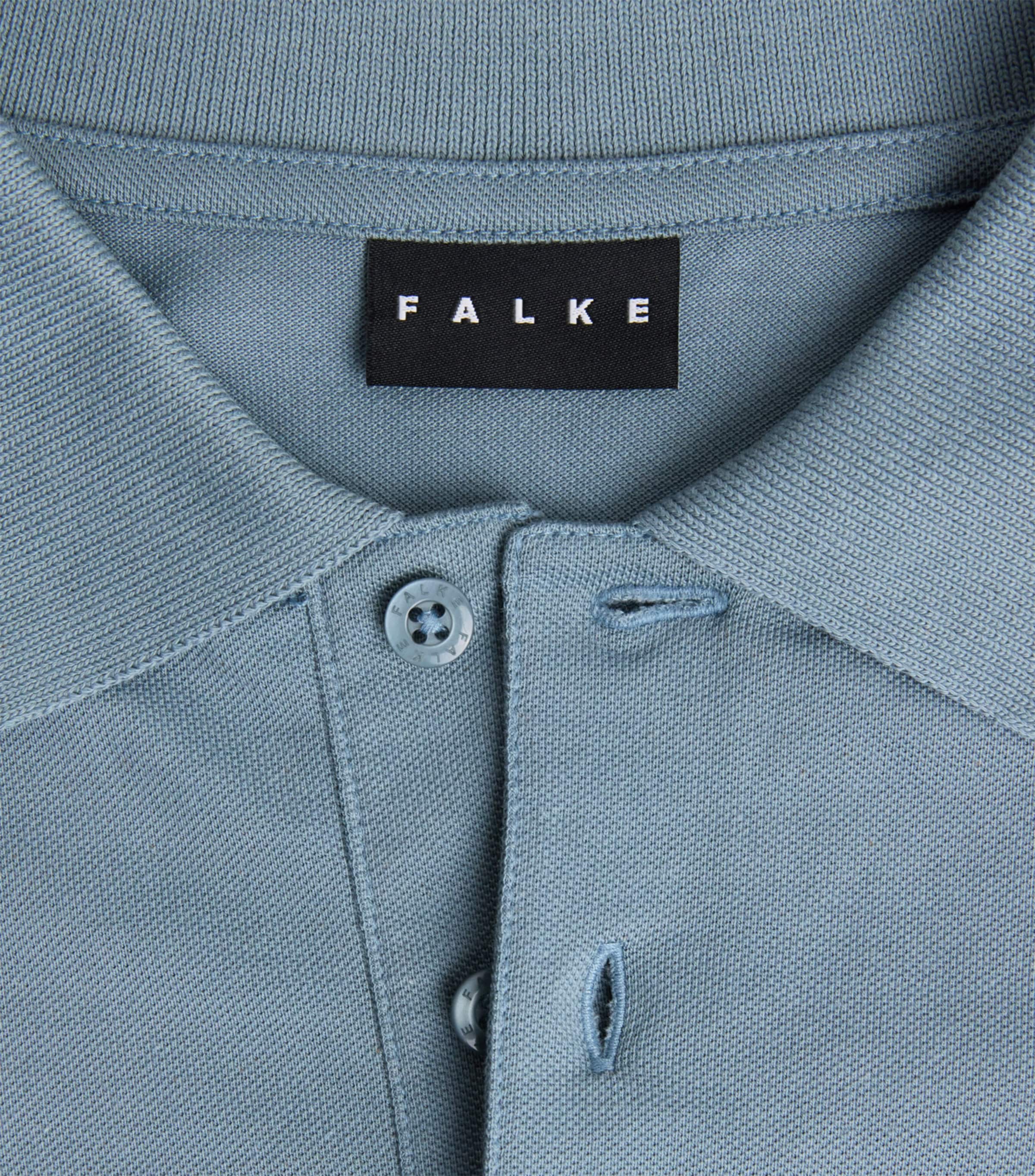 Falke Mens Pima Cotton Piqué Polo Shirt Monument Image 6