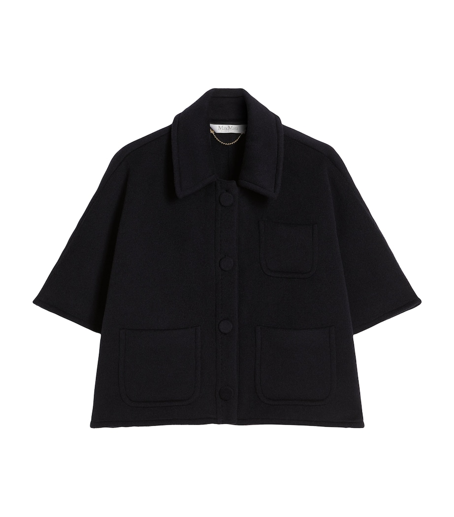 Cashmere Patch-Pocket Cape ULTRAMARINE Image 1