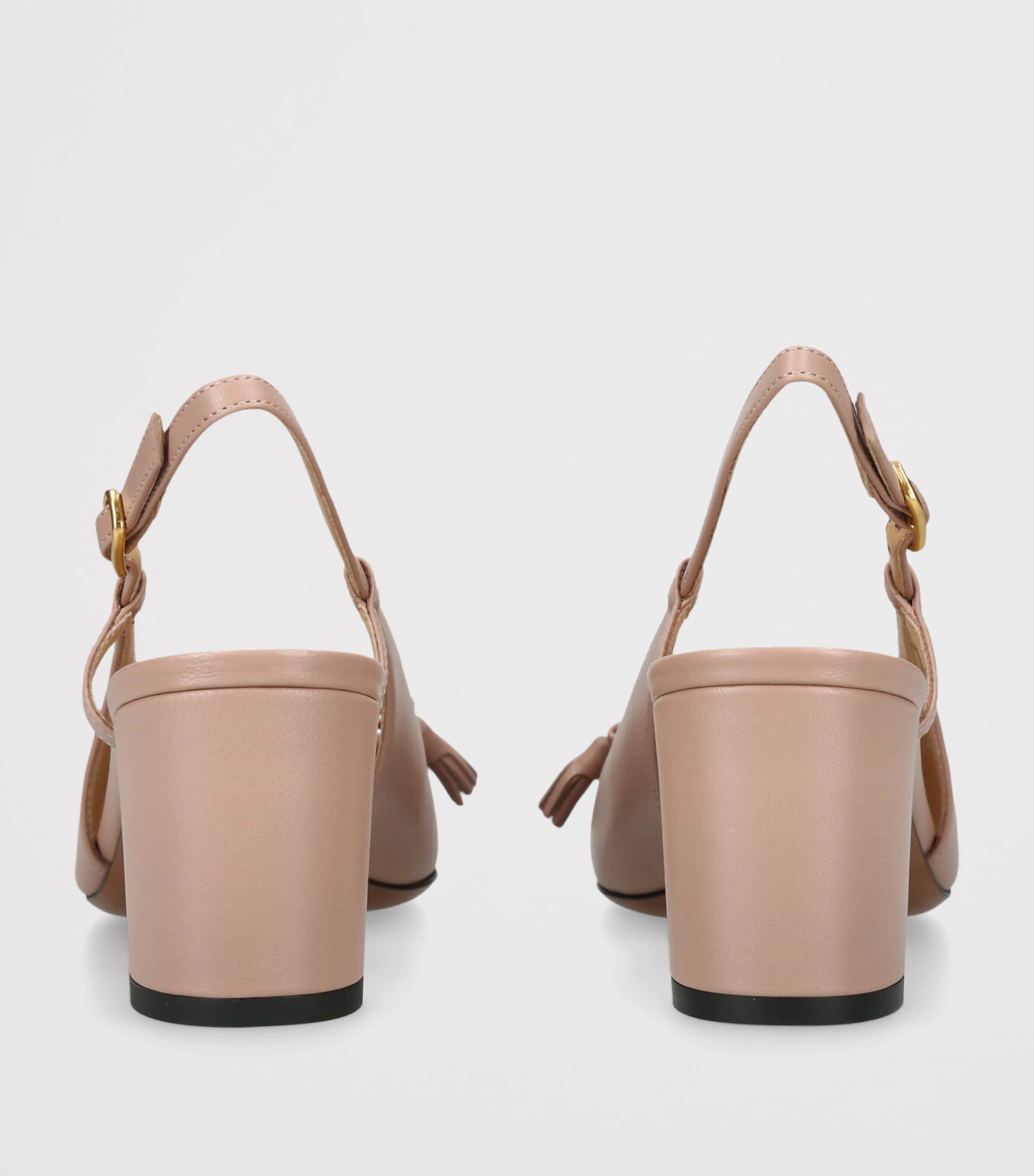 Leather Valet du Roi Slingback Pumps 60 BLUSH Image 2