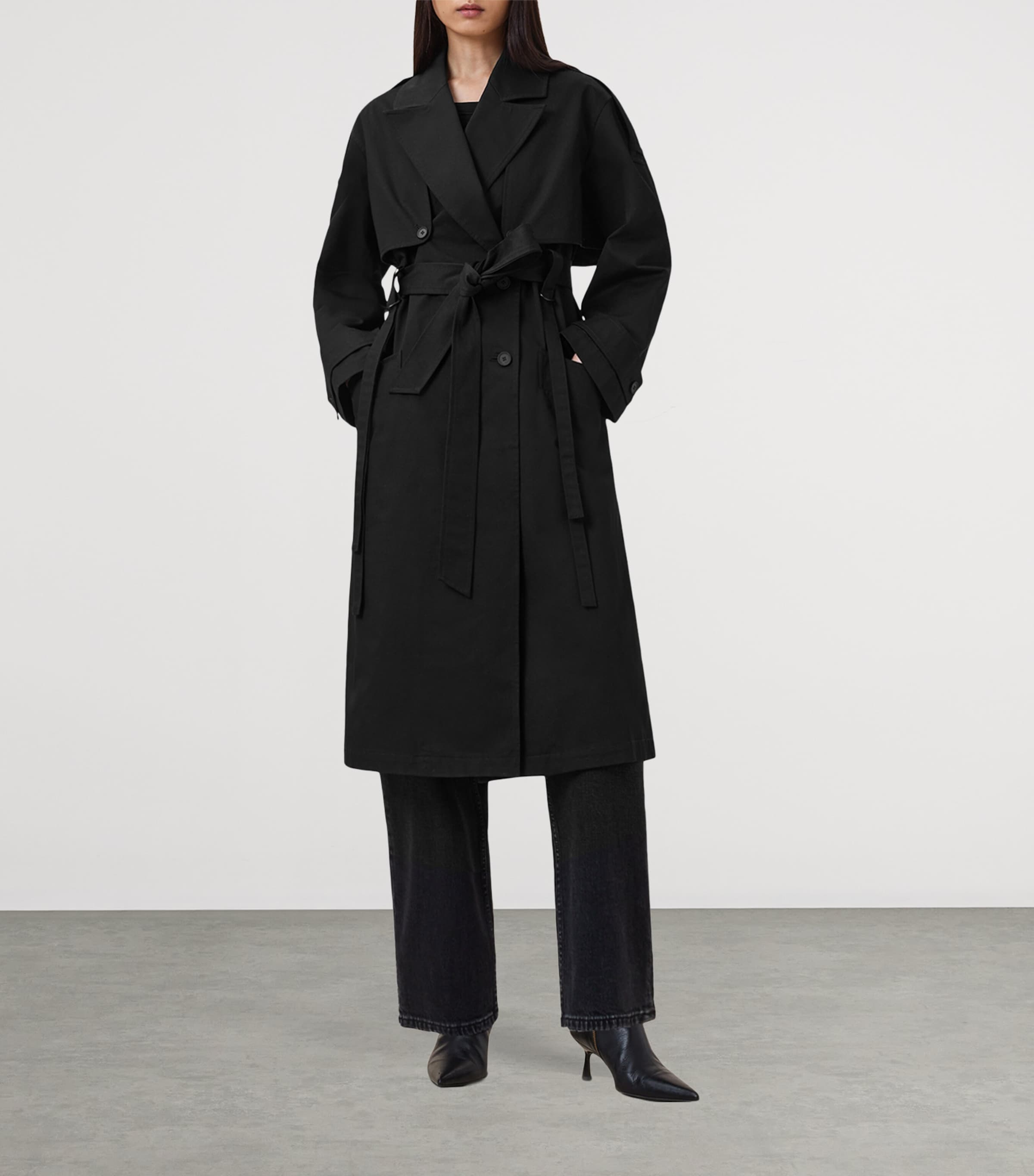 Cadence Hybrid Trench Coat BLACK Image 6