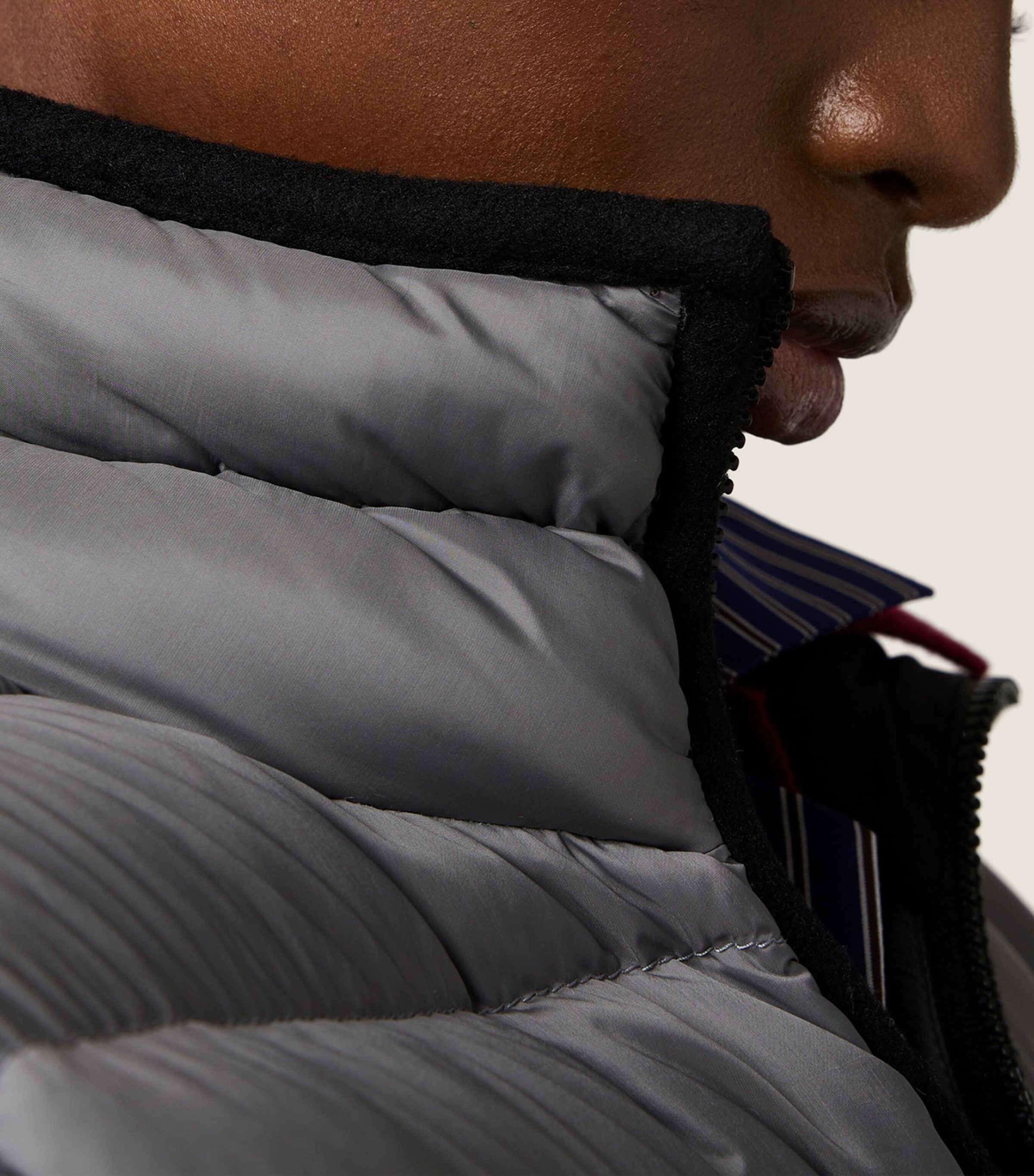 Technical Pongé Goose Down Puffer Jacket F0276 Image 4