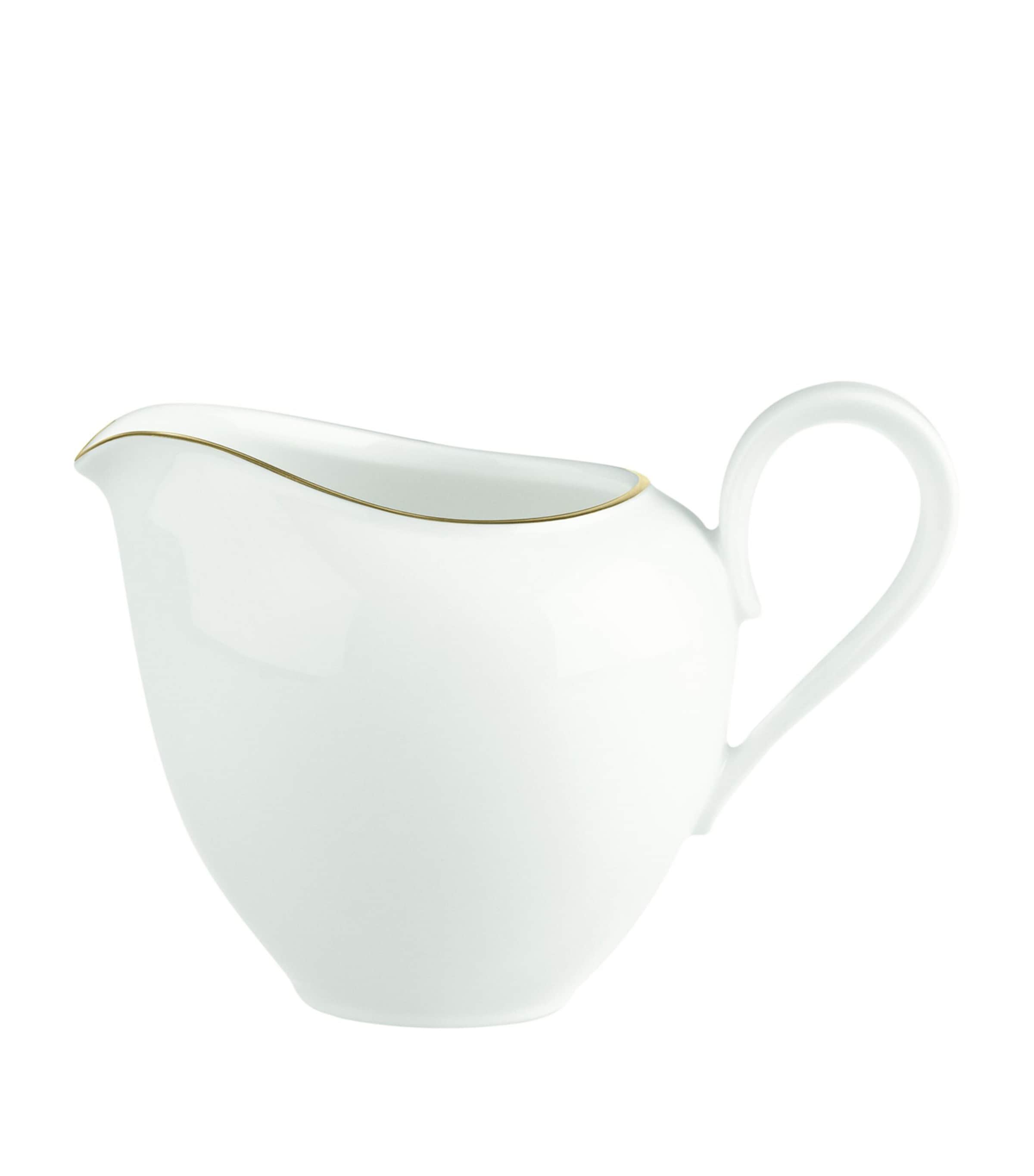 Villeroy & Boch Anmut Gold Cream Jug In White
