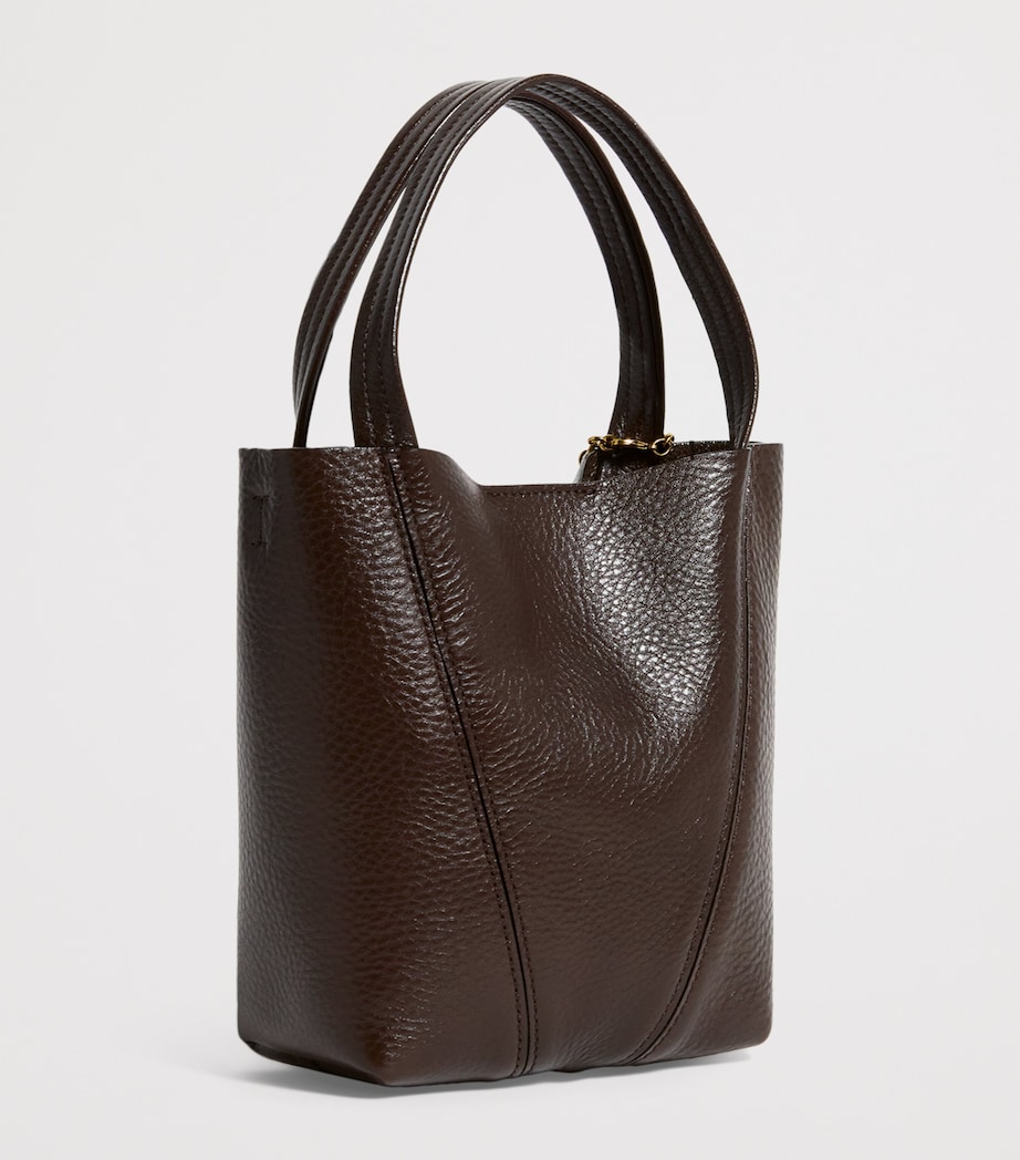 Chloé Small Calfskin Spin Tote Bag Kohl Brown Image 3