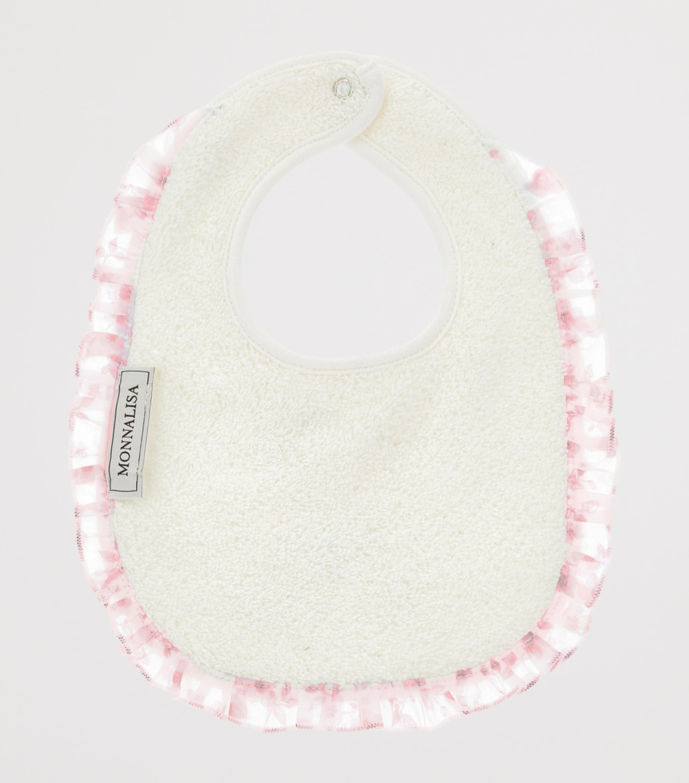 Cotton Teddy Bear Bib PANNA+ROSA ANTICO Image 2