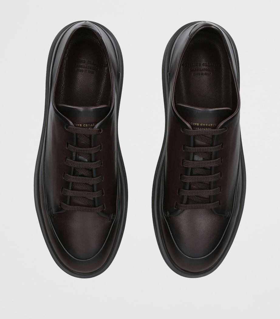 Leather Release Sneakers BROWN Image 4
