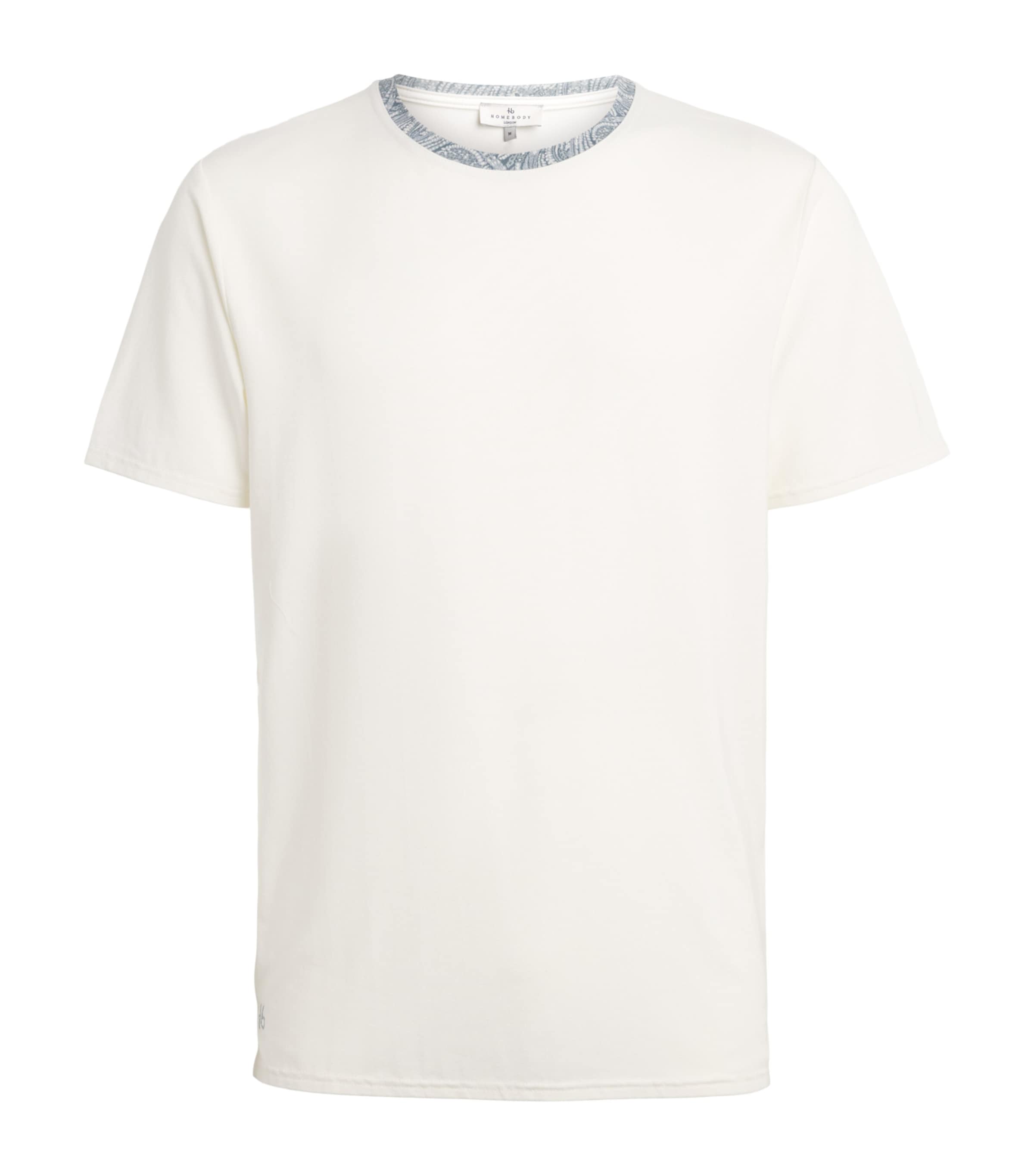 Homebody Mens Liberty-Collar Lounge Top Calico/ Oscar Blue Image 1