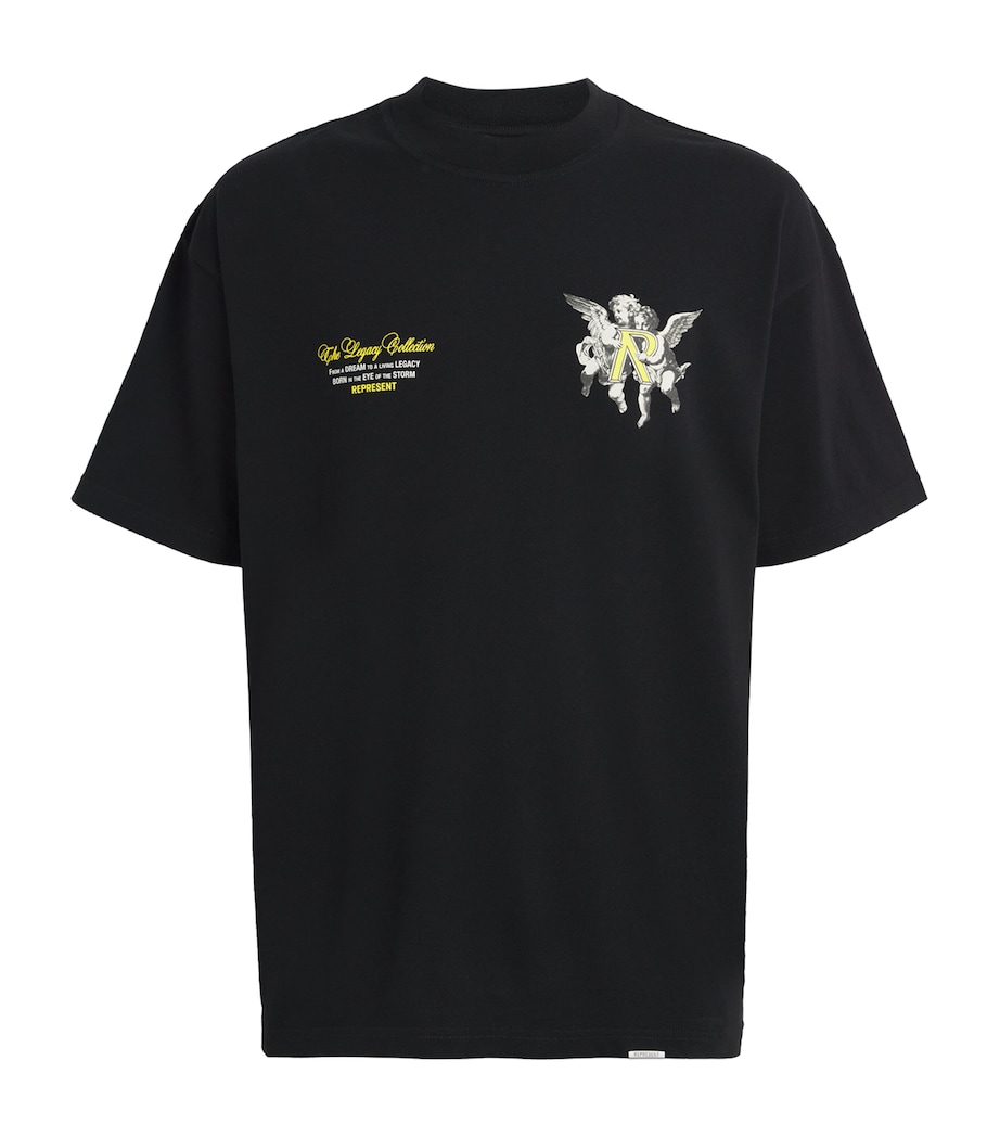 Cotton Legacy Cherub T-Shirt JET BLACK Image 1