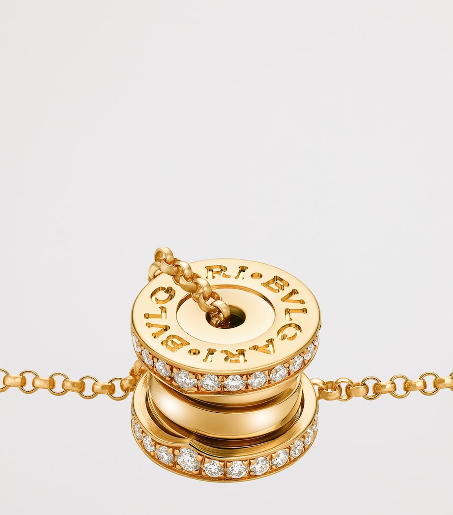 Bvlgari Yellow Gold and Diamond B.zero1 Pendant Necklace Yellow Gold Image 4