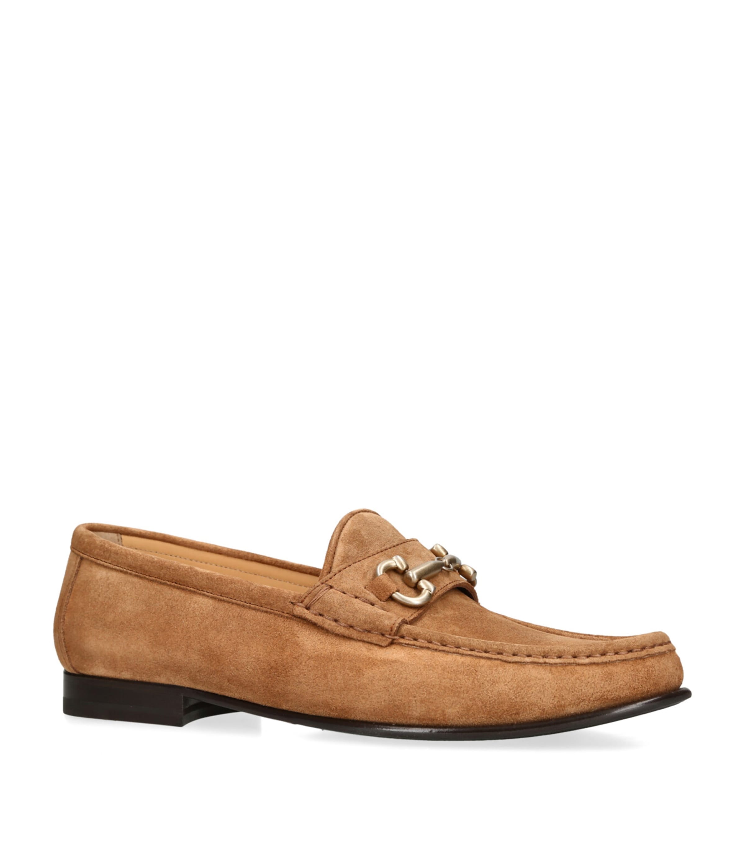 Brunello Cucinelli Suede Buckle Loafers Tan Image 3