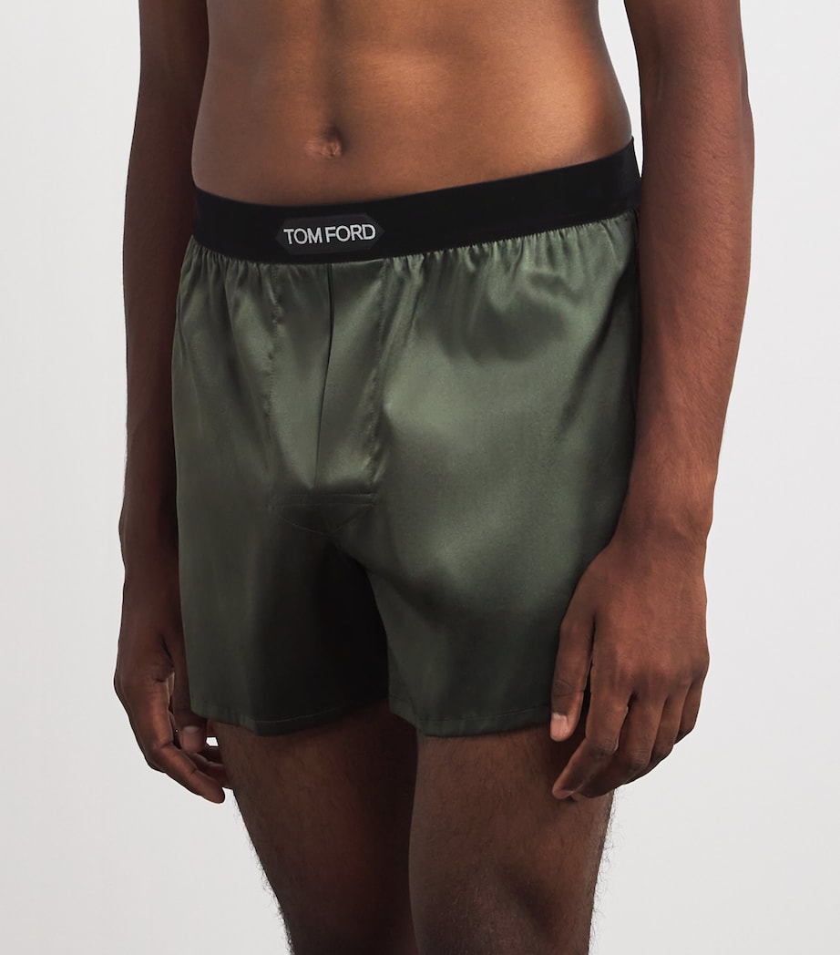 Silk Logo Boxers 306DEEP MILITARY Image 2