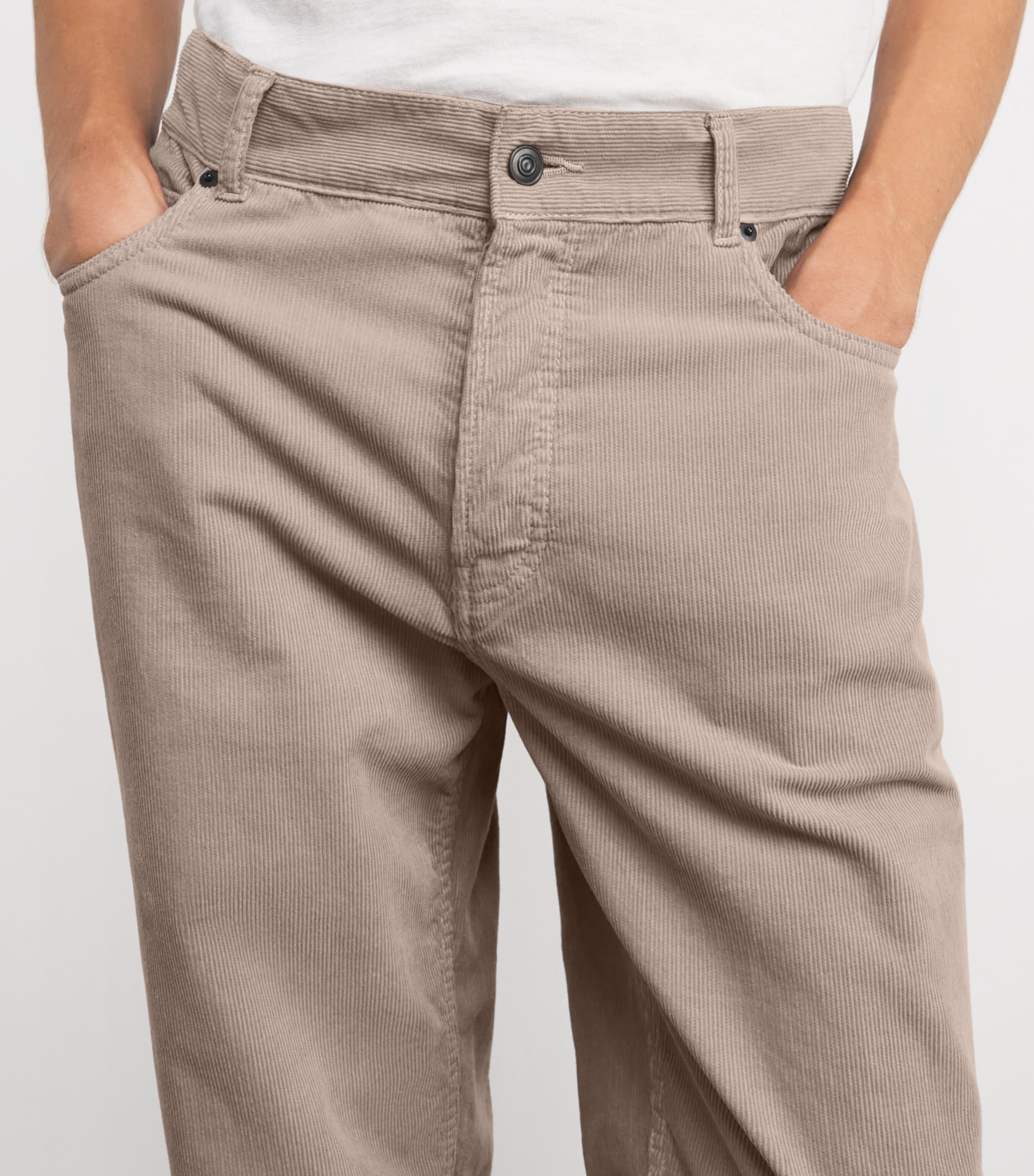 Rossen Cotton Corduroy Trousers LIGHT PEBBLE Image 5
