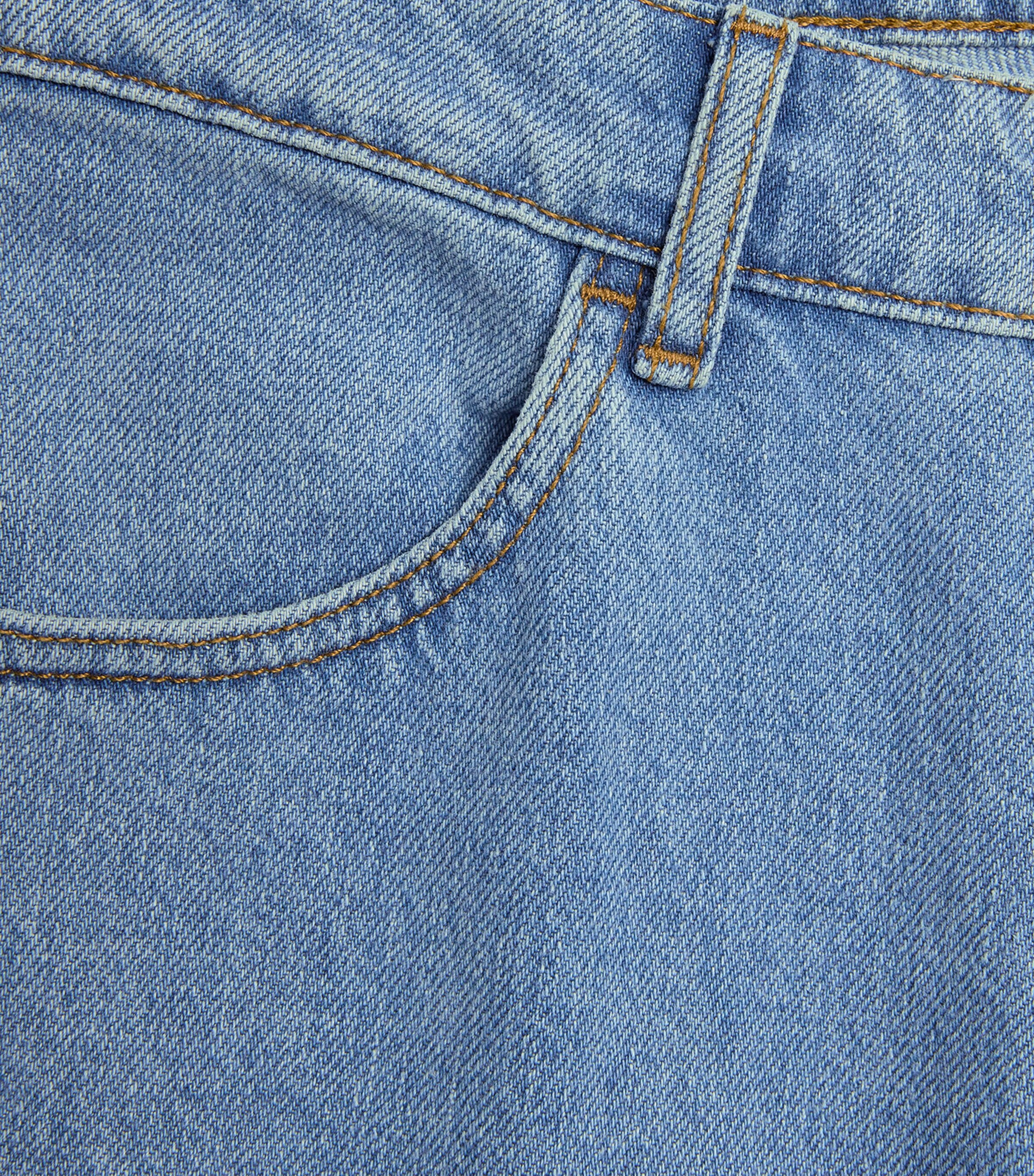 Róhe Mens Cotton Straight Leg Jeans Denim Blue Image 5
