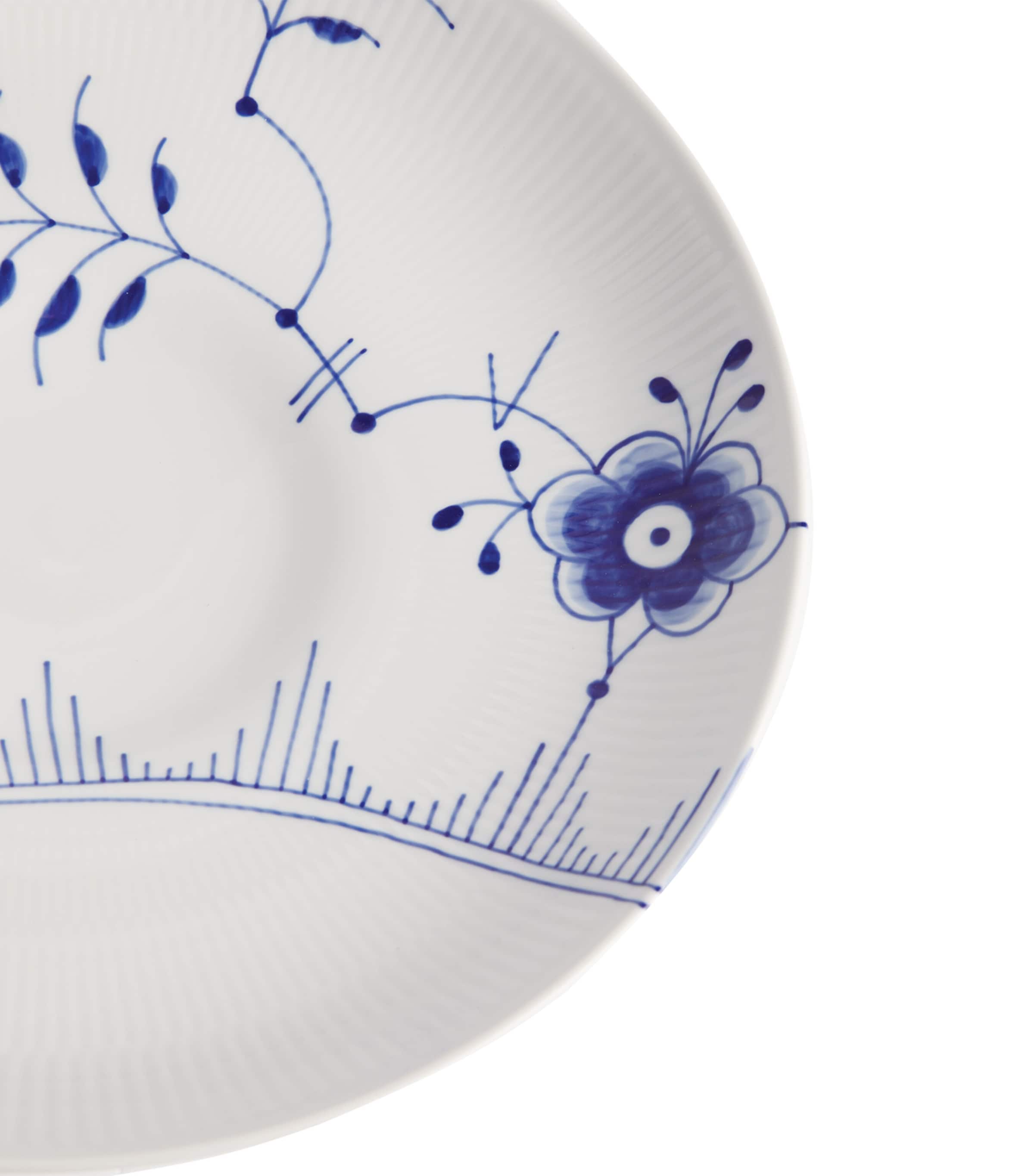 Blue Fluted Mega Bowl (34cm) BLUE Image 4