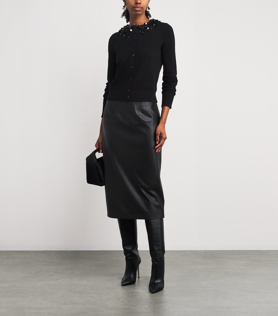 Cashmere Sequinned Margaux Cardigan NOIR Image 2