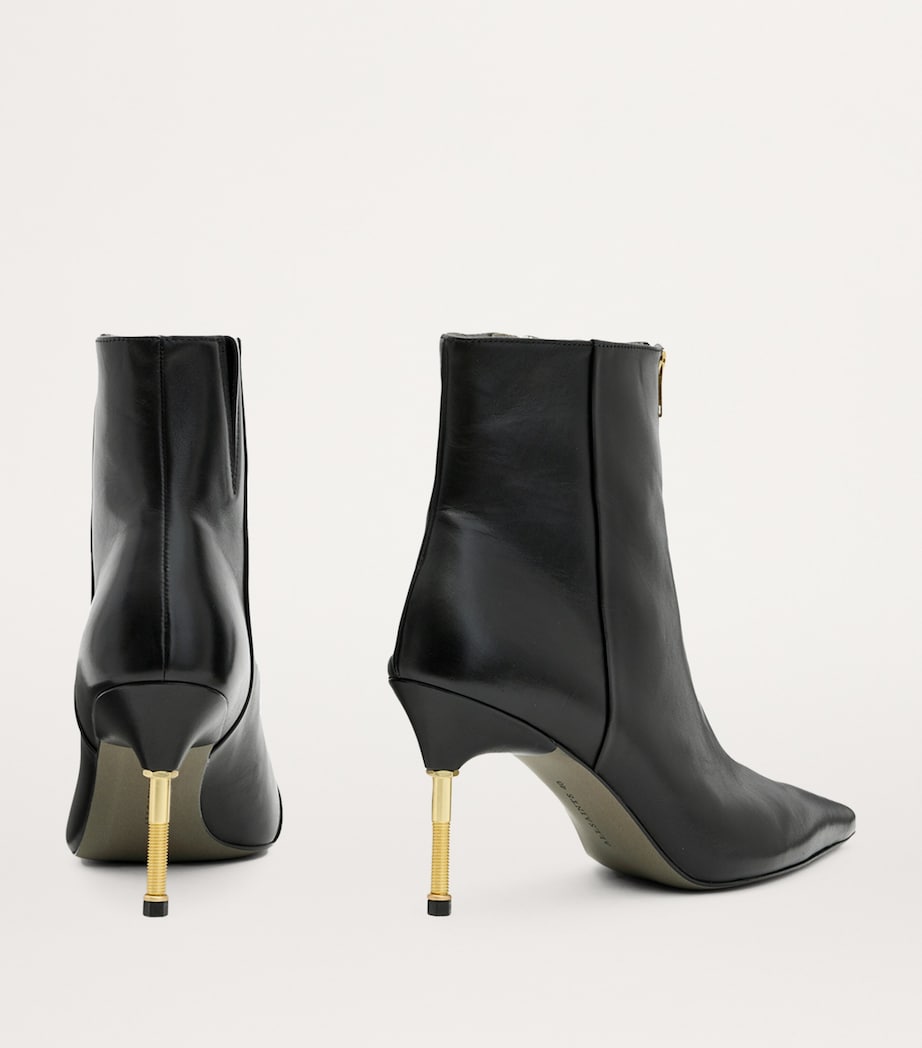 Leather Natasha Boots 52 BLACK/WARM BRASS Image 3