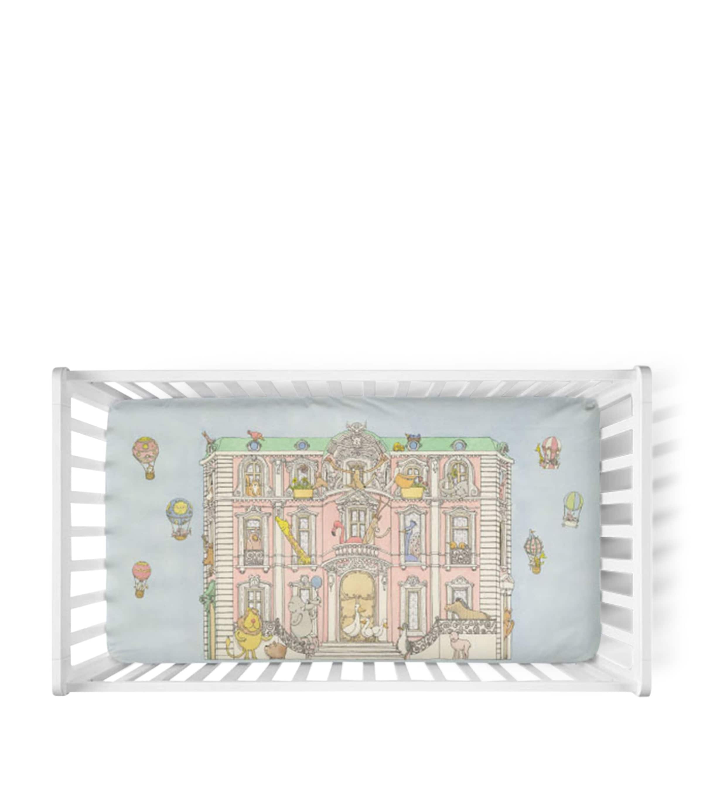 Atelier Choux Monceau Mansion Fitted Sheet In Blue