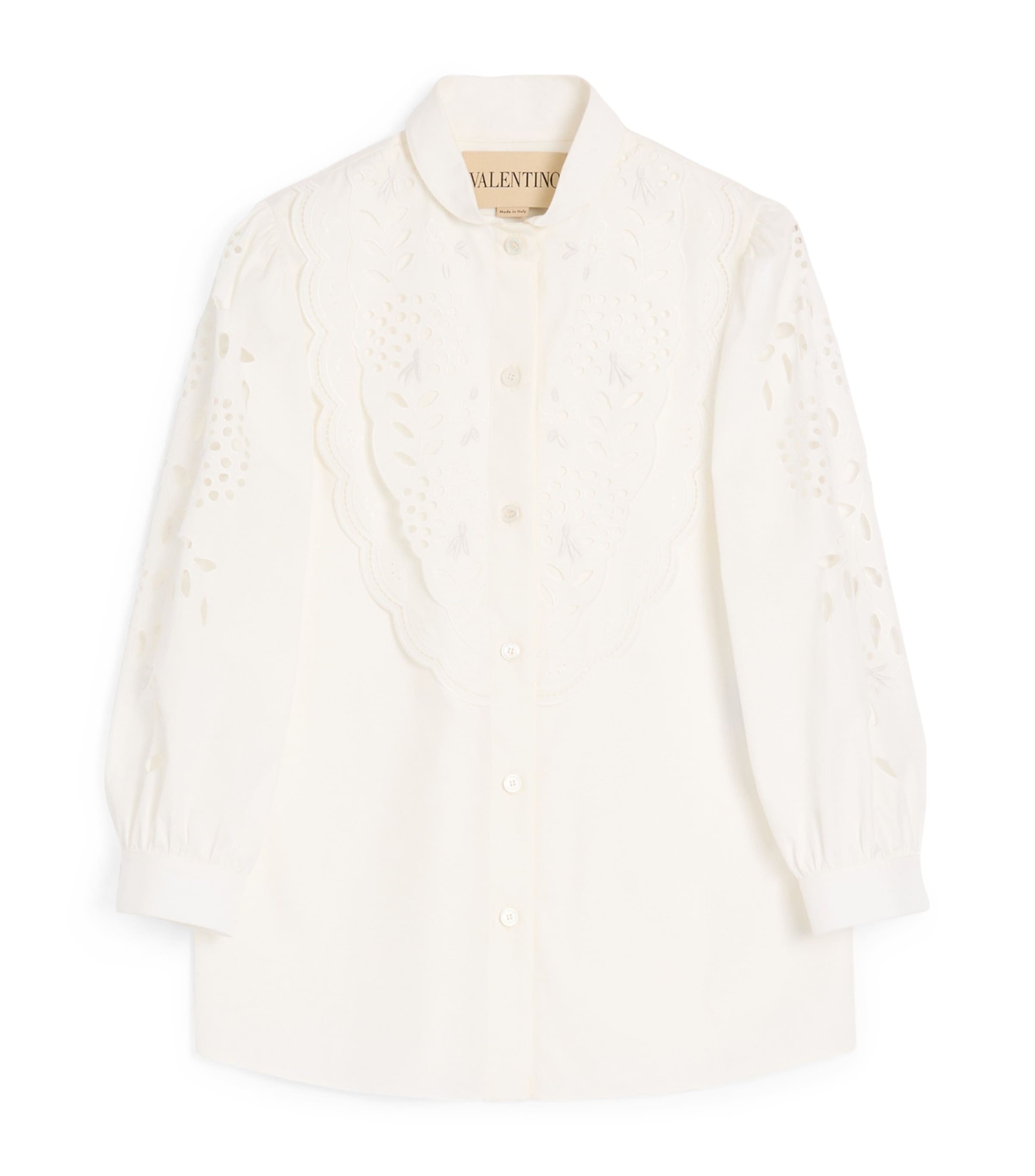 Valentino Womens Cotton Cut-Out Shirt Image 1