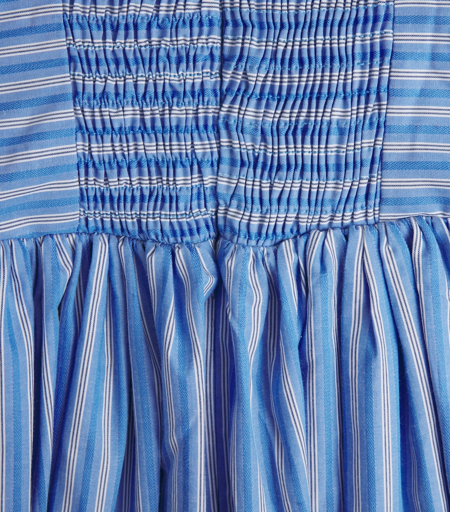 Faithfull The Brand Womens Cotton Stripe Portlligat Maxi Dress Joao Strp Azlejo Blu Image 6