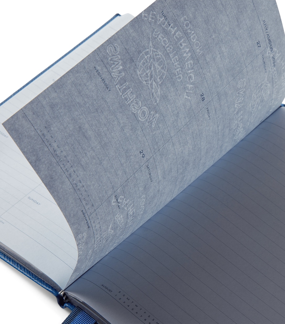 Leather Soho A5 2026 Diary CERULEAN Image 3