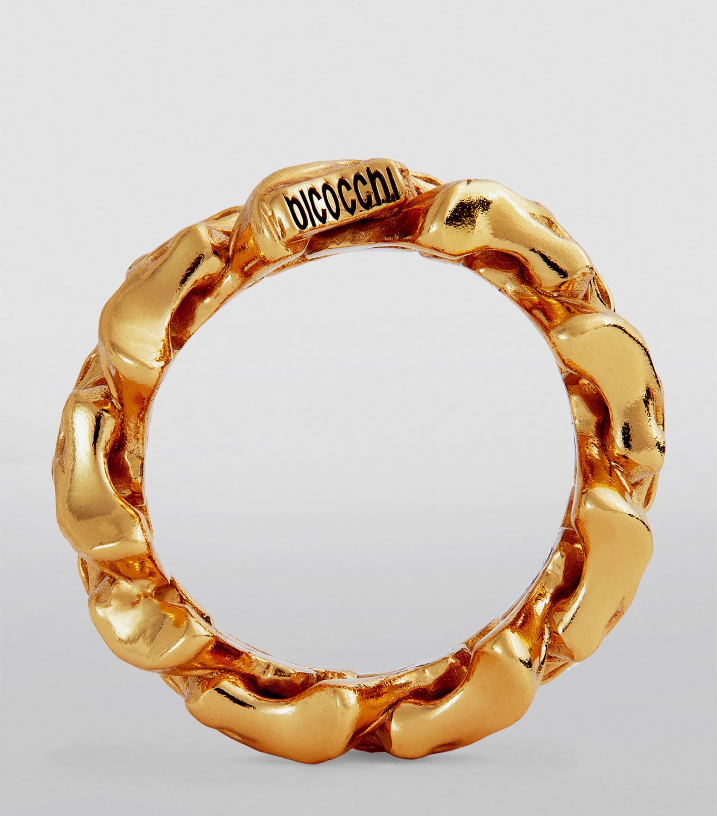 Gold-Plated Sterling Silver Arabesque Chain Ring GOLD Image 2