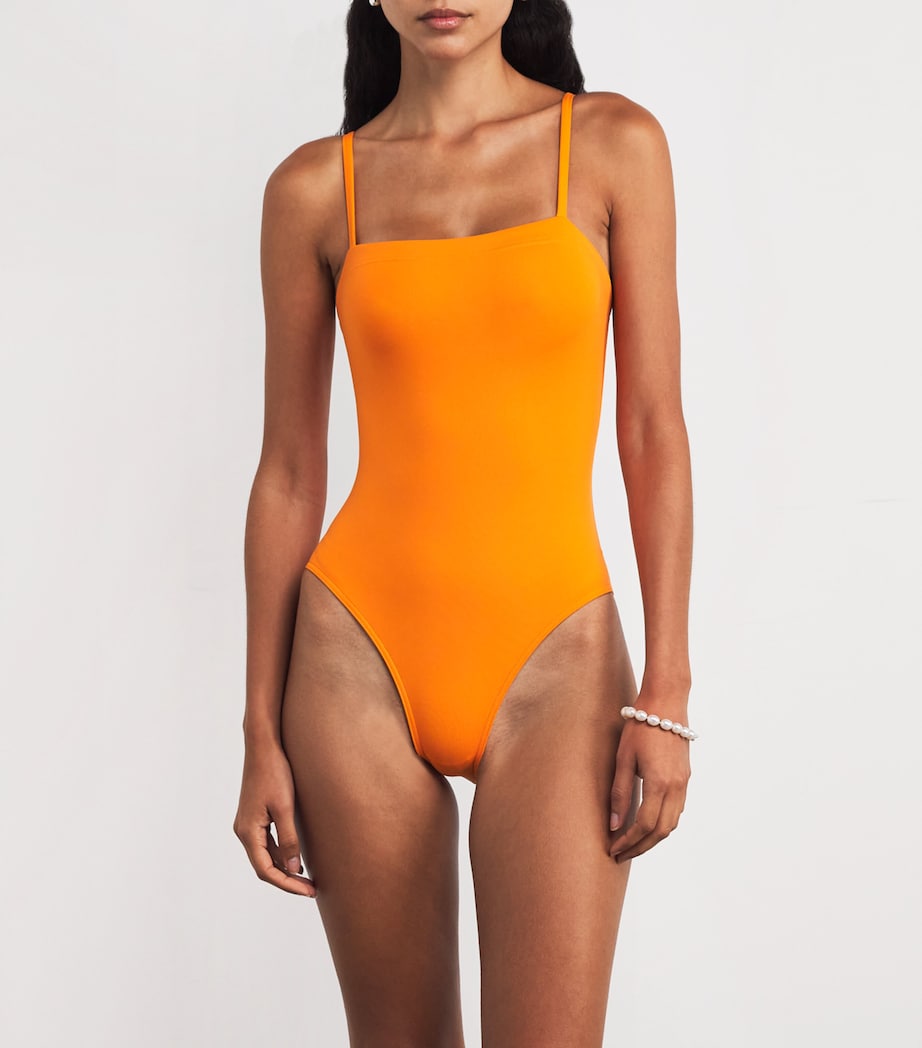 Square-Neck Aquarelle Swimsuit KUMQUAT 25E Image 2