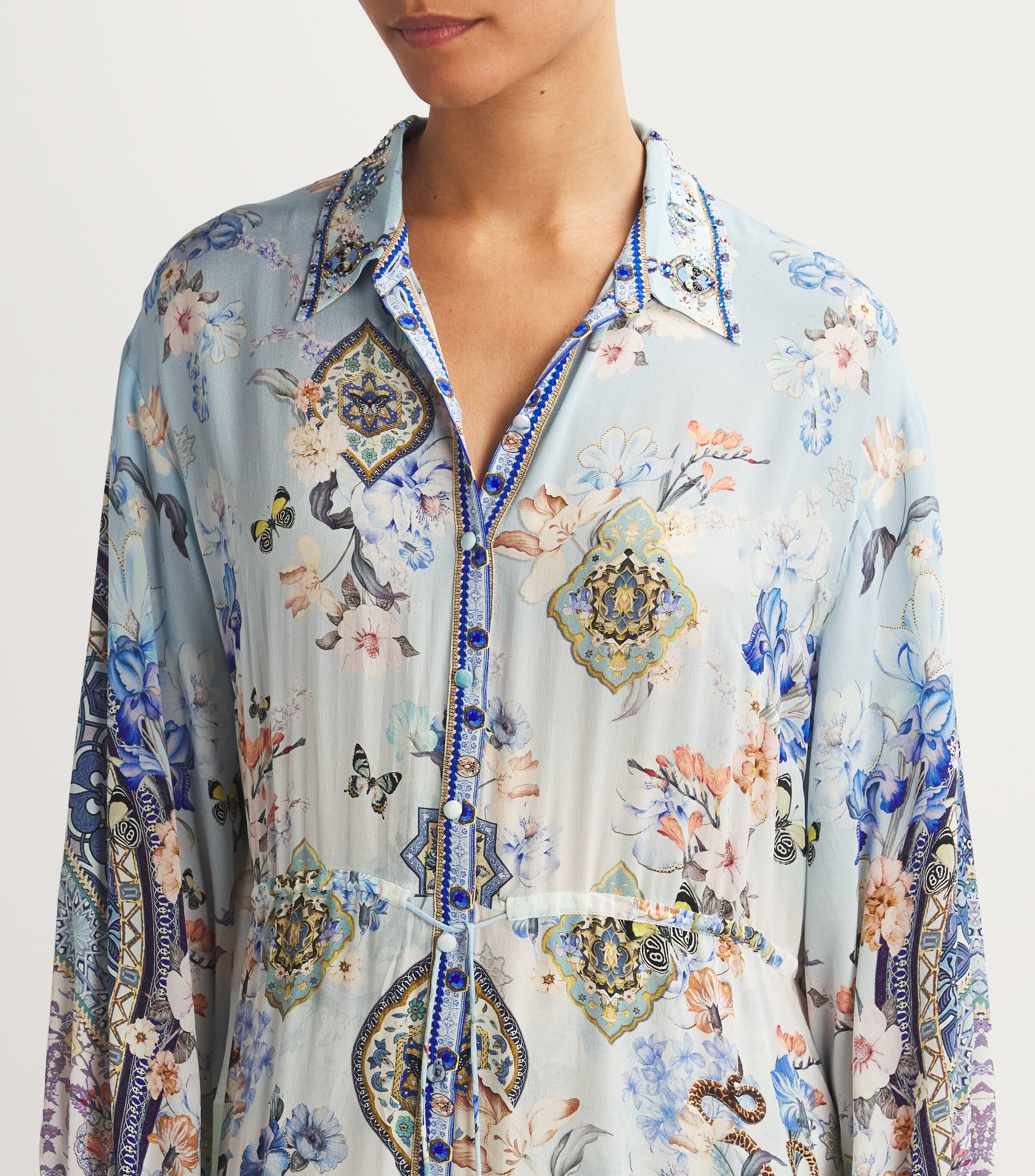 Silk Shirt Dress ALMANPAL Image 4