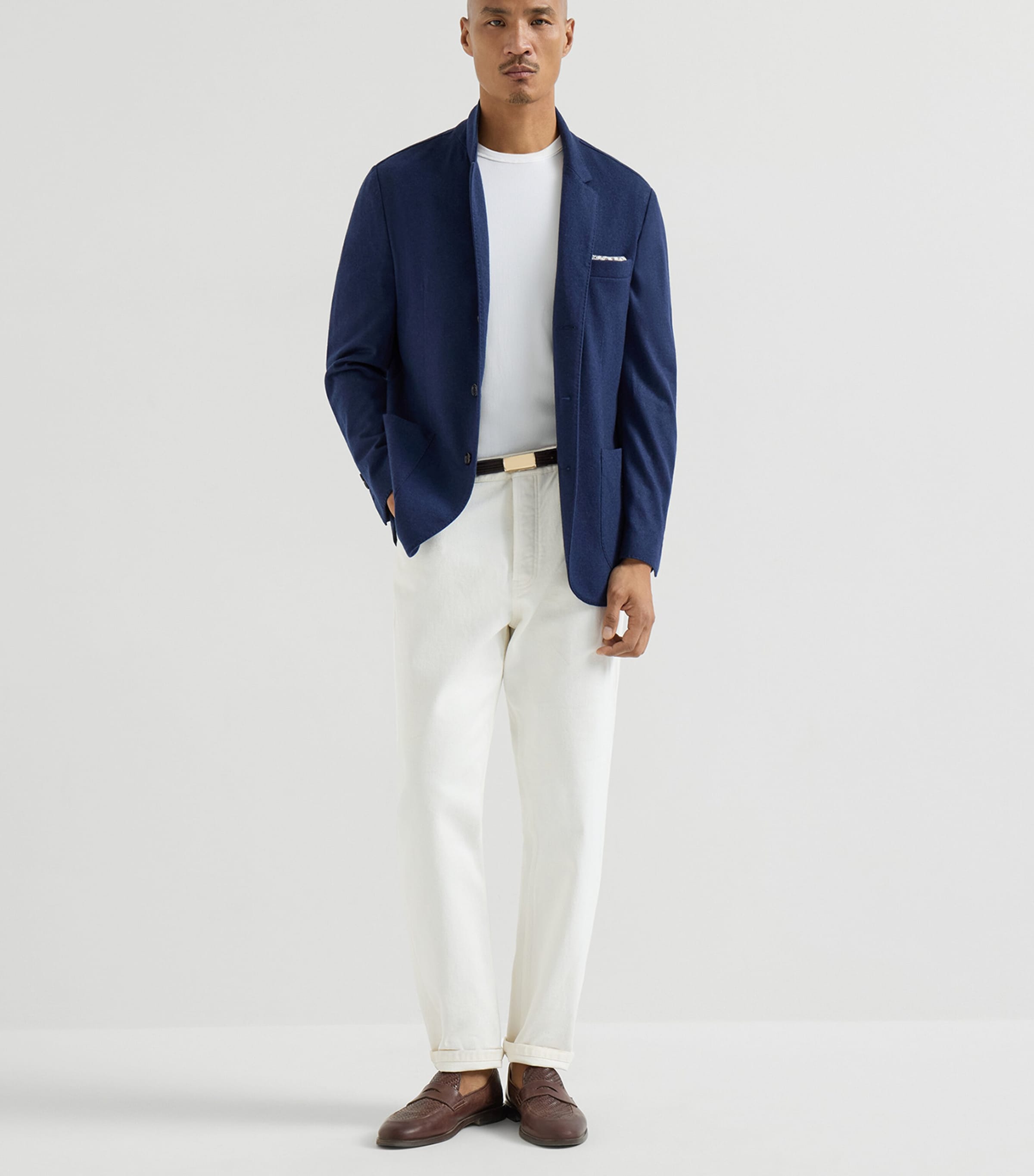 Brunello Cucinelli Mens Cashmere Jersey Blazer Image 2
