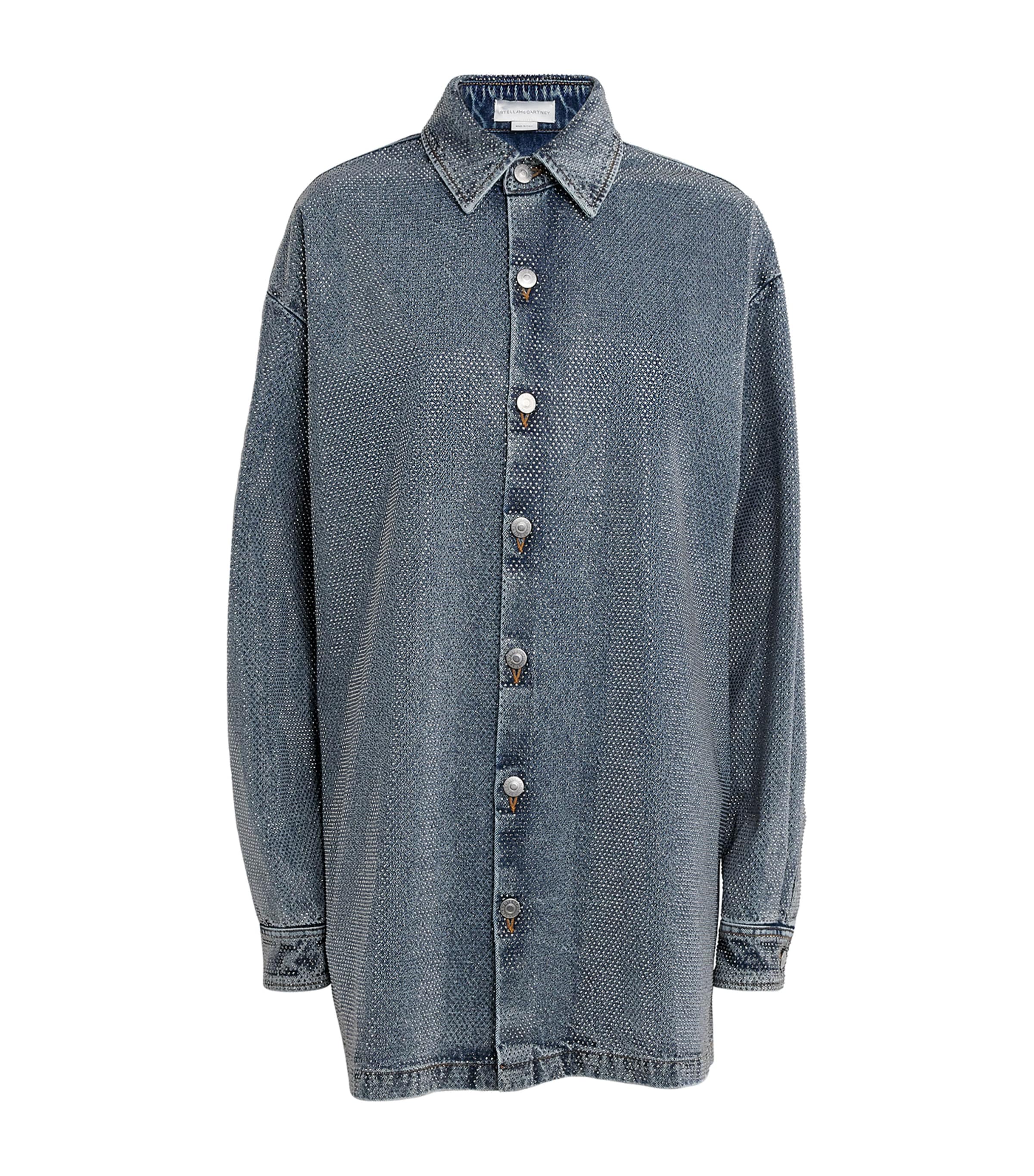 Stella Mccartney Hotfix Stud-embellishments Denim Shirt