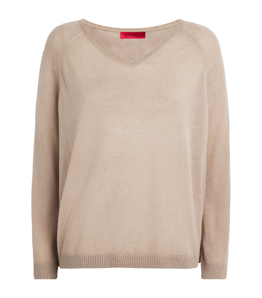 V-Neck Sweater BEIGE Image 1