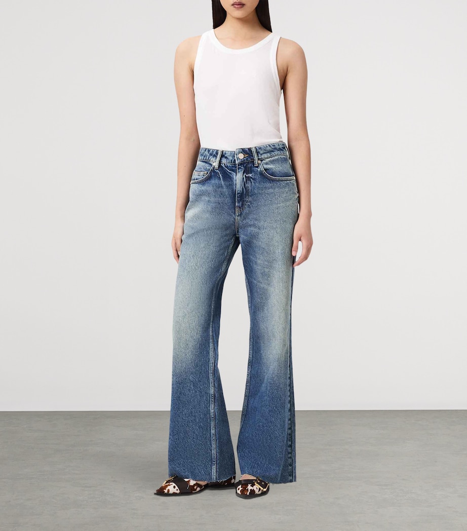 AllSaints Womens Ember Flared Jeans Vintage Indigo Image 2