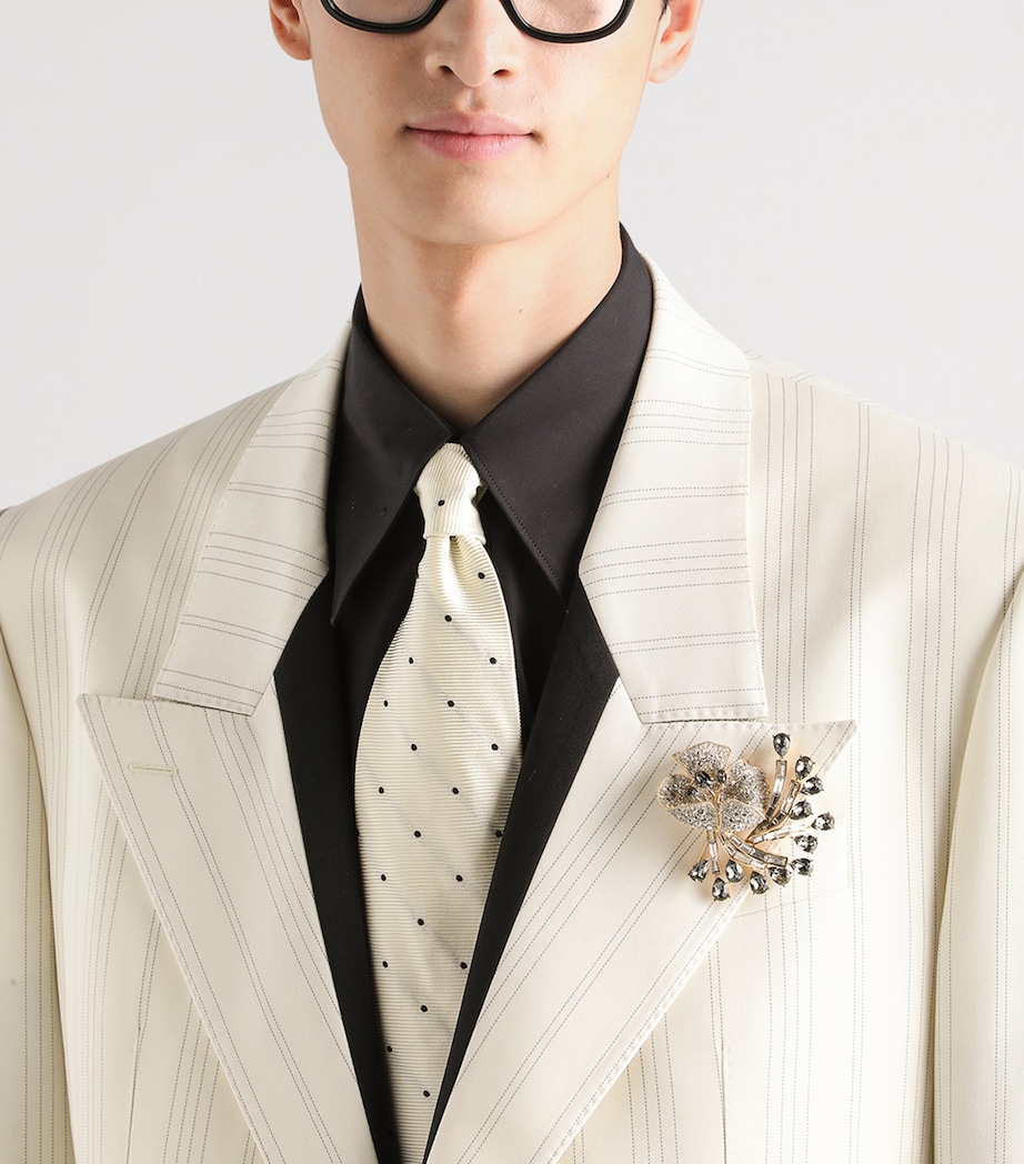Dolce&Gabbana Mens Virgin Wool Pinstripe Double-Breasted Blazer Striped Image 4