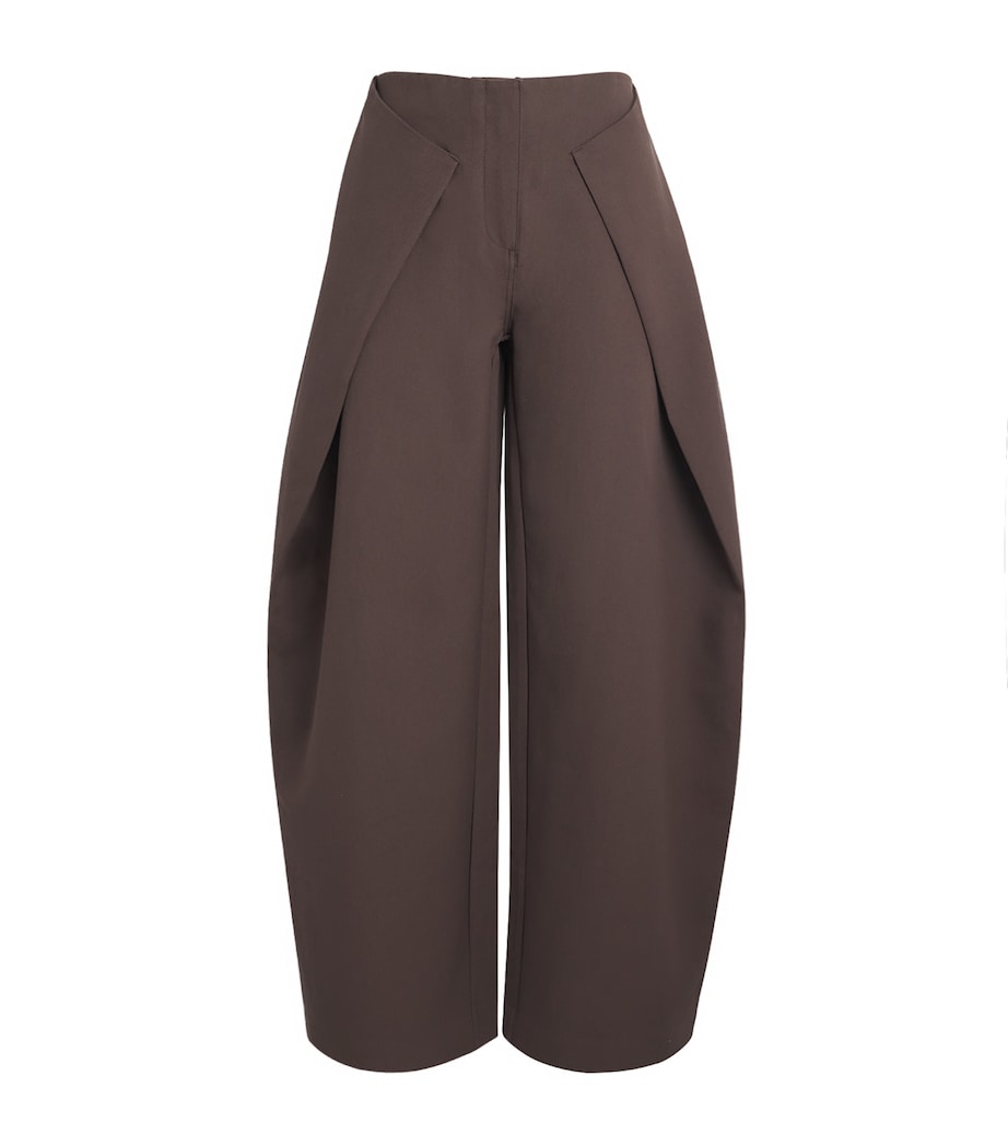 Cult Gaia Womens Pleated Arden Barrel-Leg Trousers Luwak Image 1
