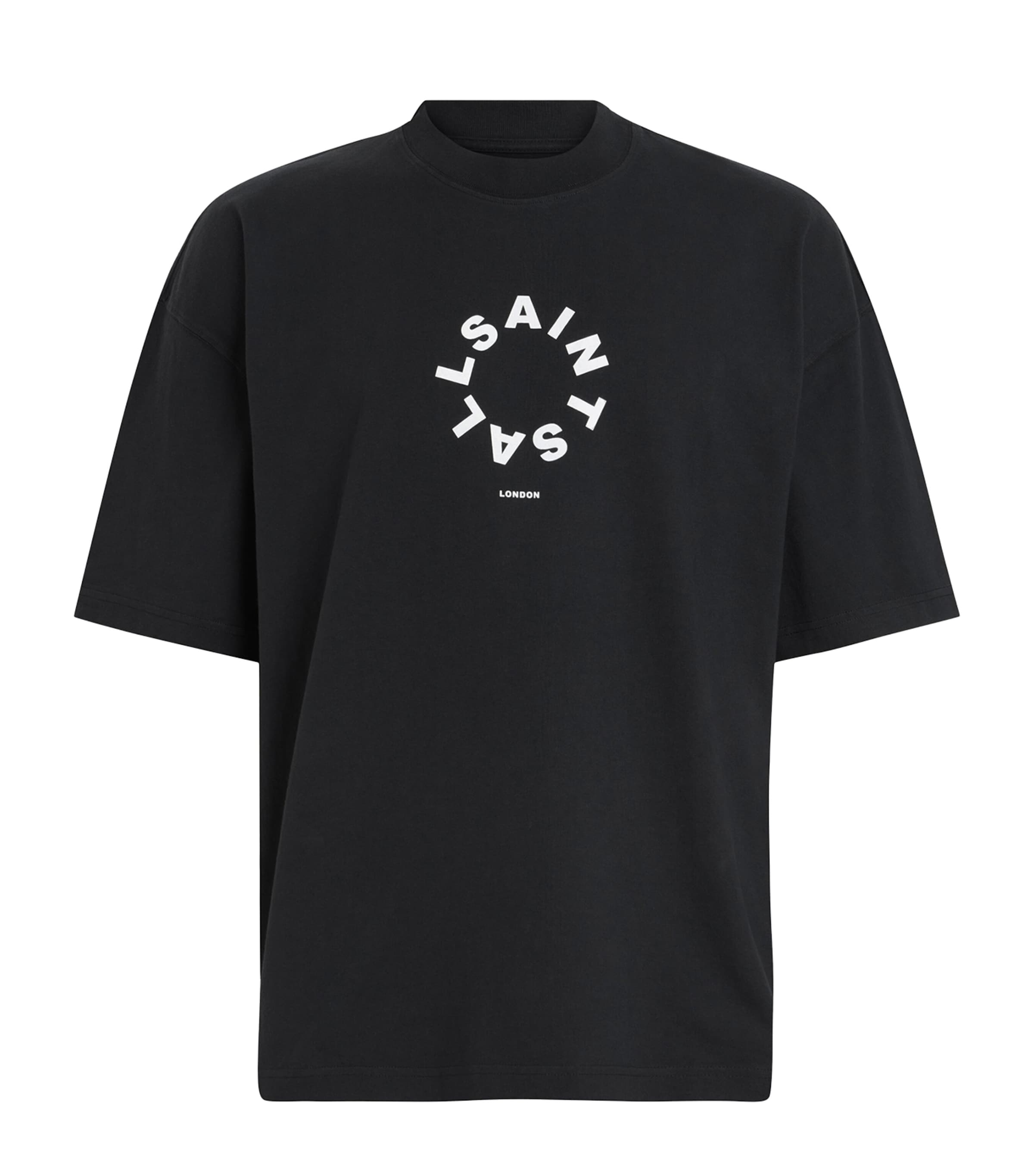 Shop Allsaints Organic Cotton Tierra Logo T-shirt In Black