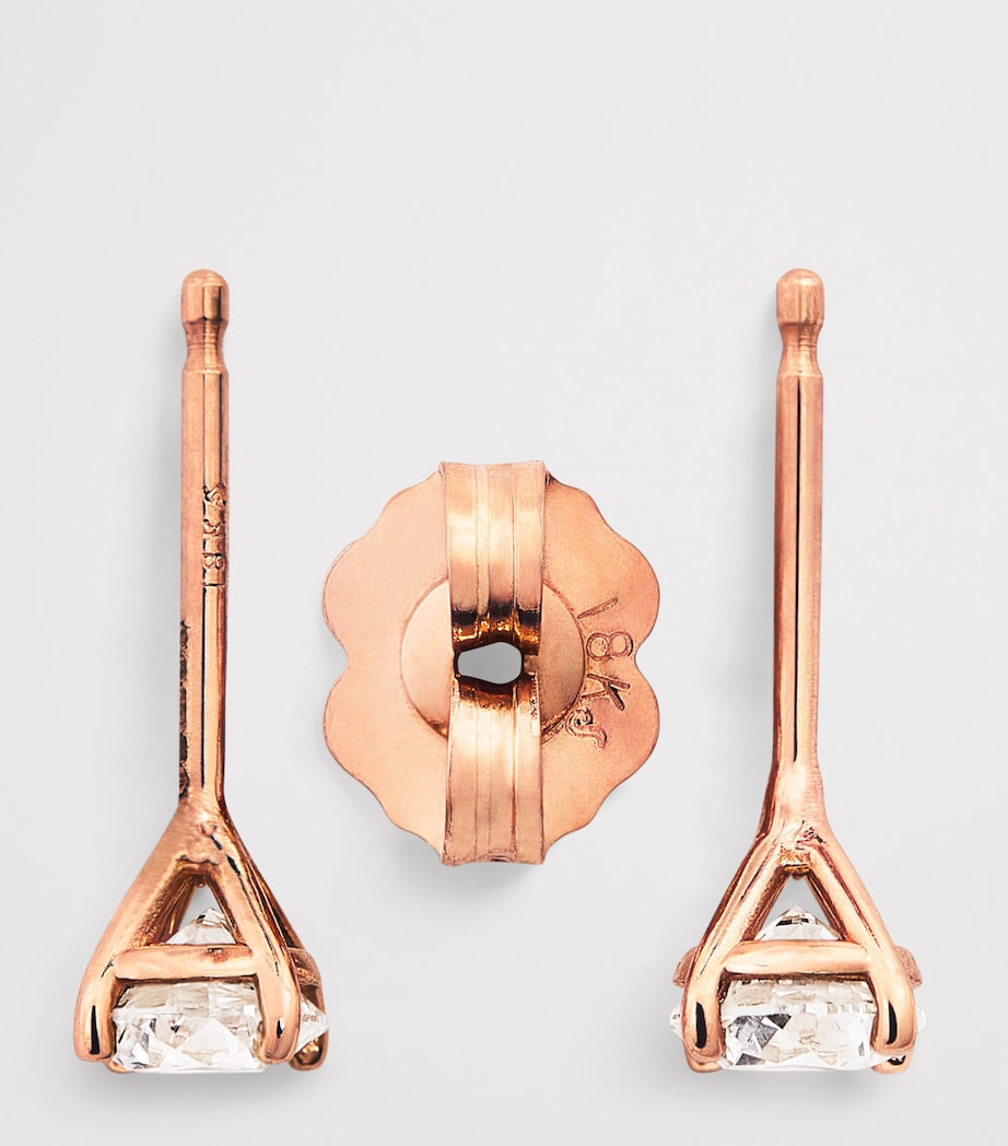 Rose Gold and Diamond Stud Earrings (0.25ctw) ROSE GOLD Image 5