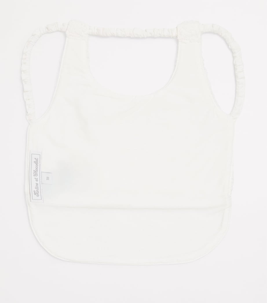 Embroidered Star Bib with Straps 13NACRE Image 2