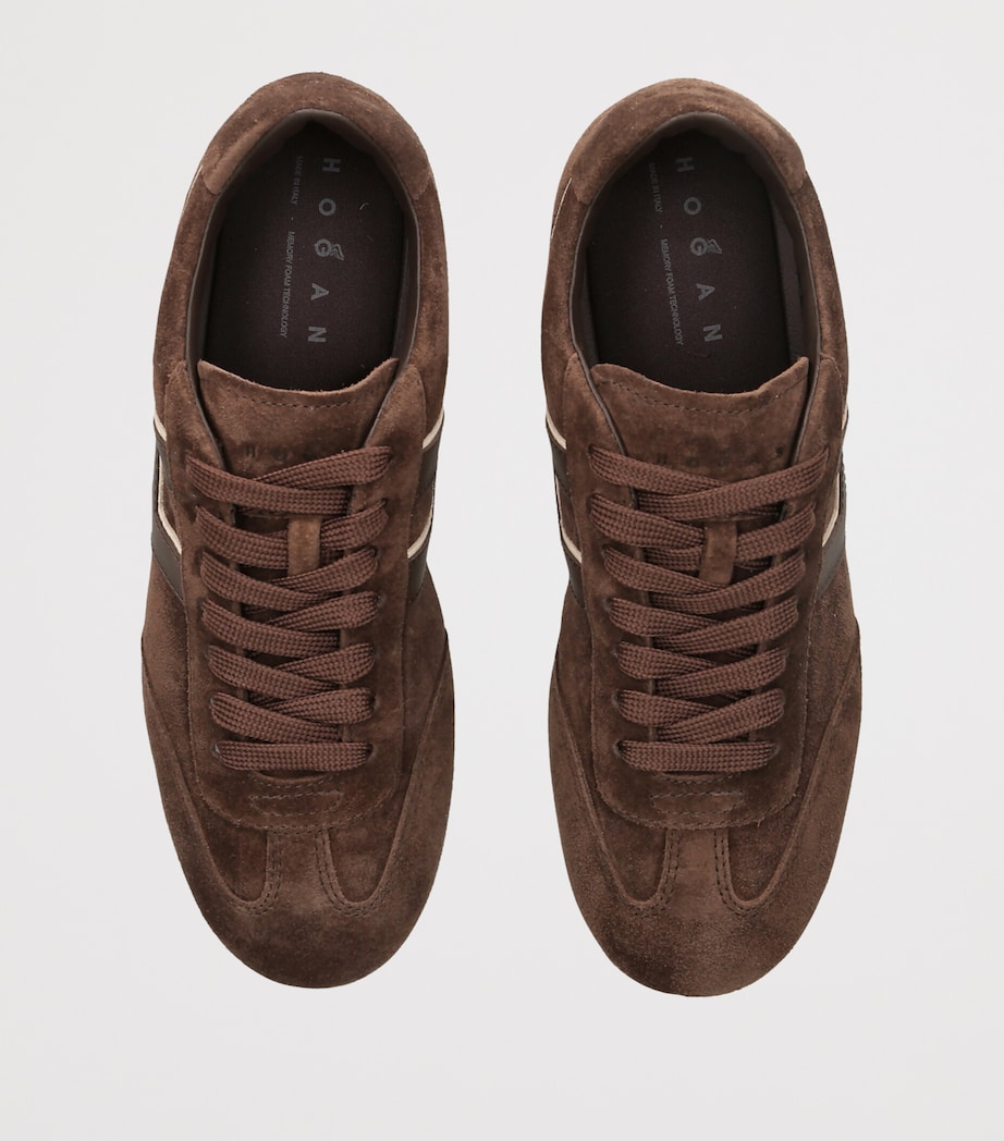 Hogan Suede Allacciato Sneakers Dark Brown Image 3
