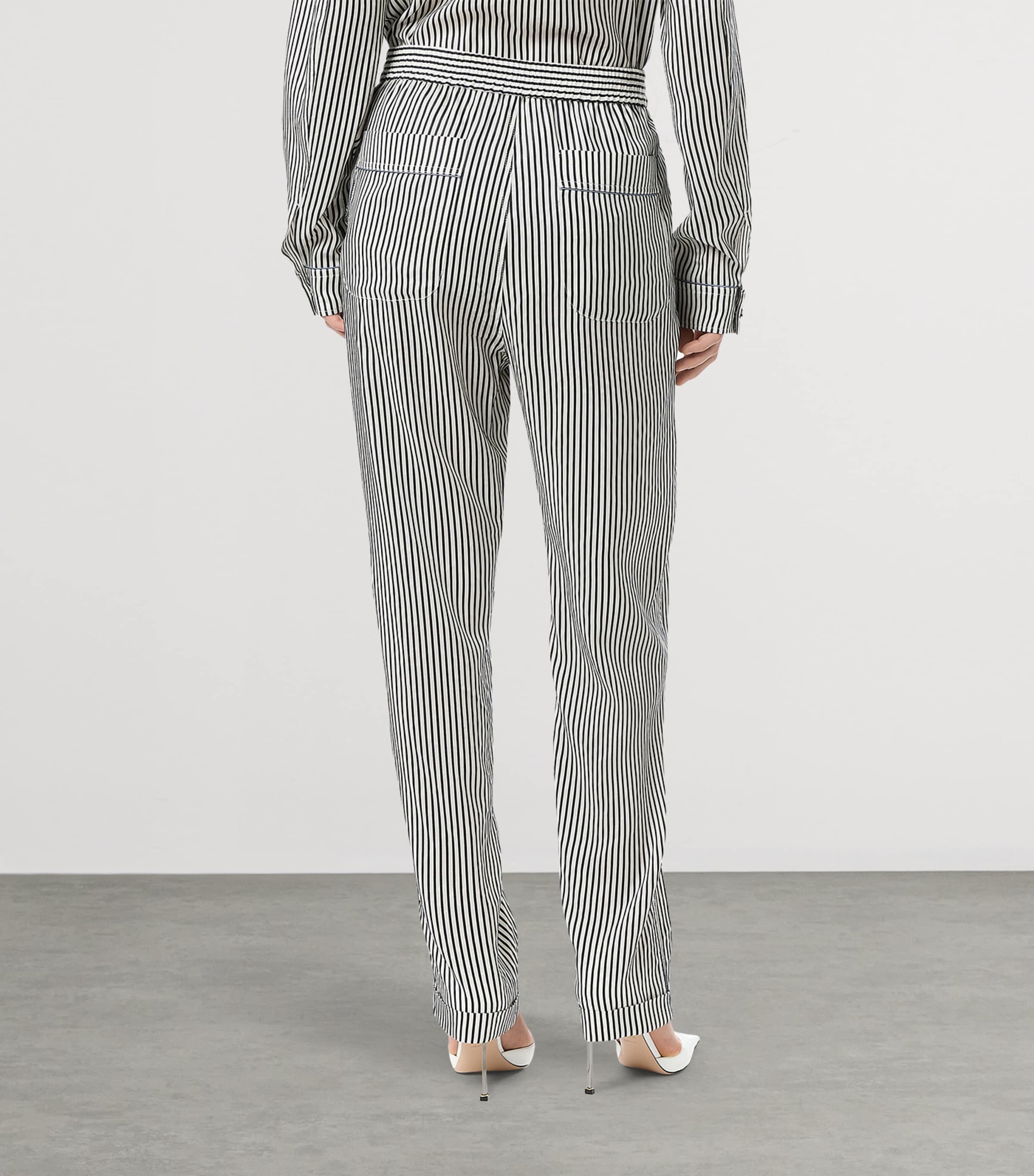 TOM FORD Womens Silk Striped Trousers Nwa Image 4