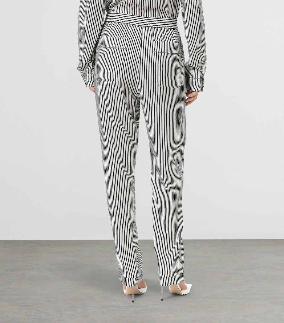TOM FORD Womens Silk Striped Trousers Nwa Image 4