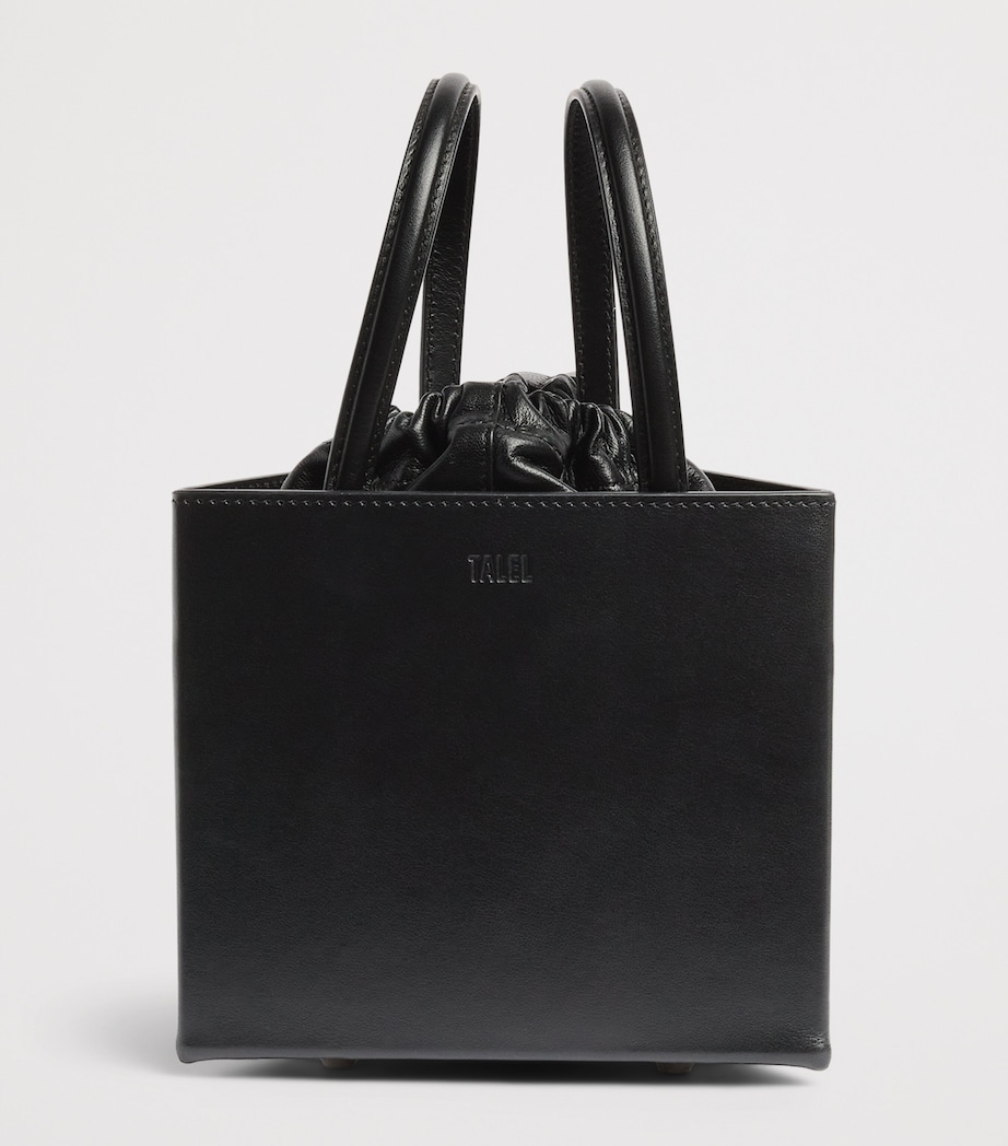 Talel Paris Leather Triangle Top-Handle Bag Black Image 3