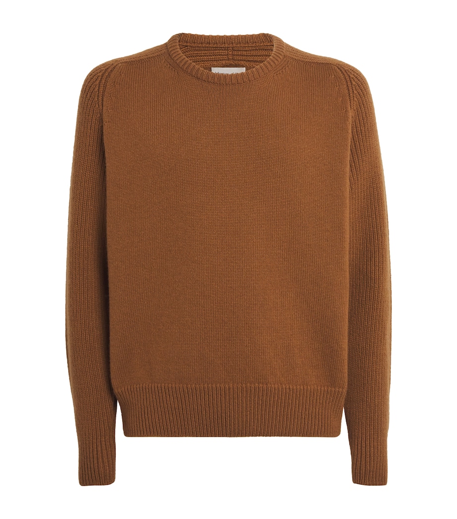 Cashmere Ribbed-Sleeve Sweater SB4620 DARK CAMEL Image 1