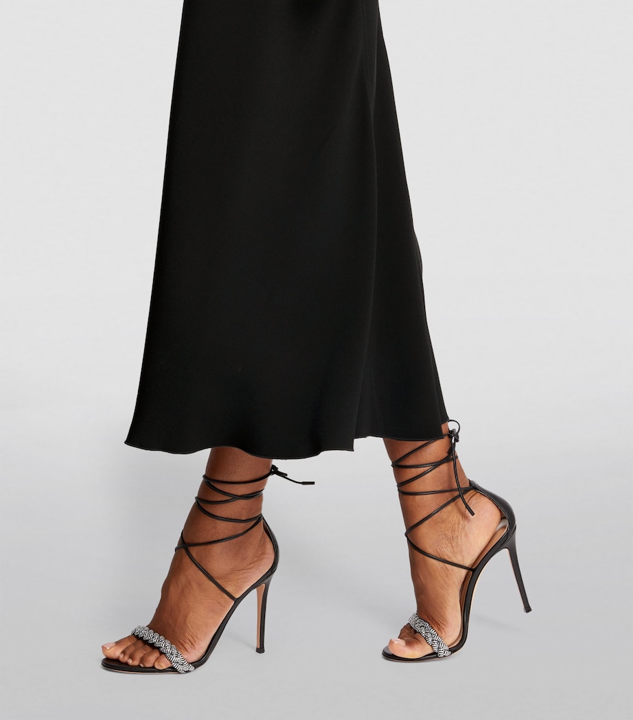 Gathered Midi Dress BLACK Image 4