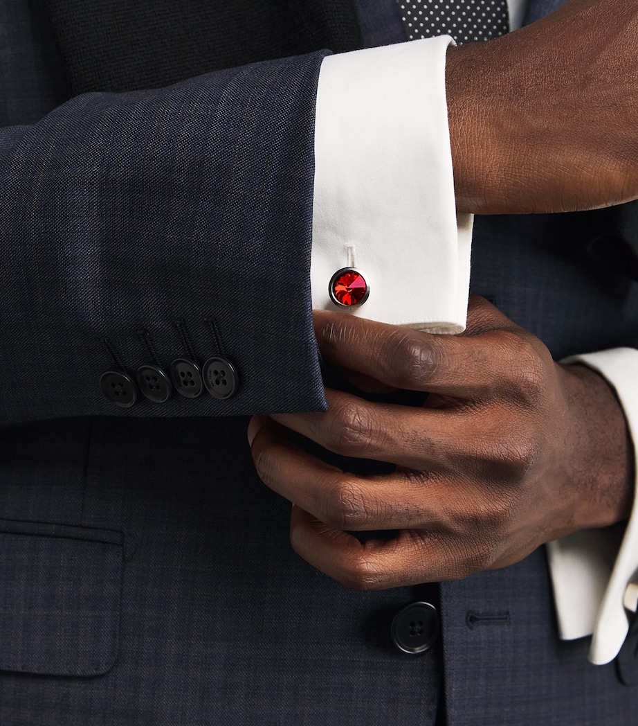 Sterling Silver Embellished Cufflinks U2093 Image 2