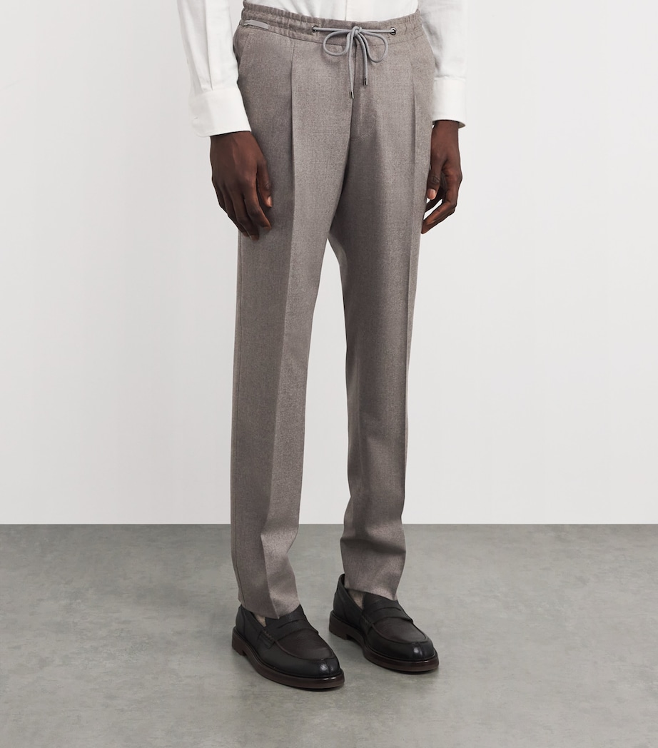Wool-Cashmere Drawstring Trousers 029 NATURAL BEIGE Image 3