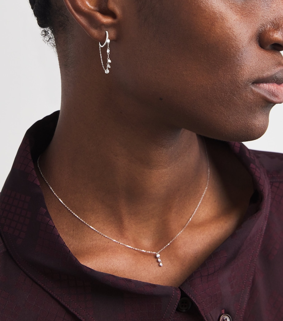 White Gold and Diamond Danaé Single Earring WHITE GOLD Image 5