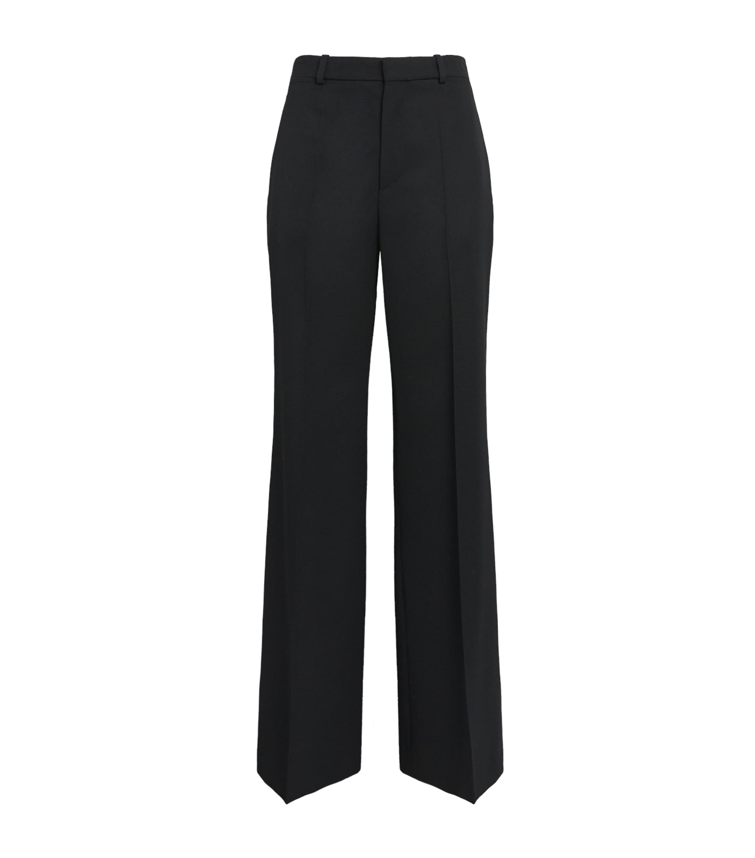 Chloé Womens Wool Flared Tailored Trousers Black Image 1