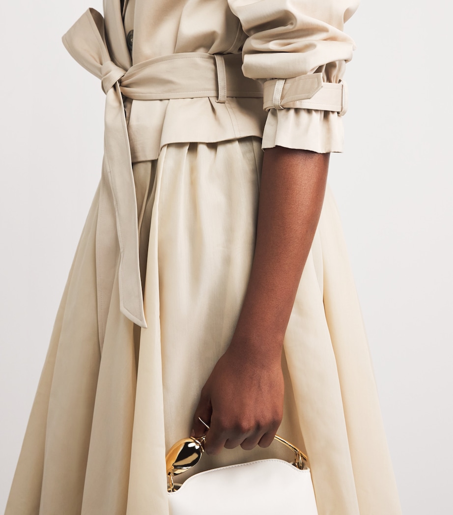 Alice+Olivia Womens Cotton Nevada Trench Coat Latte Image 5