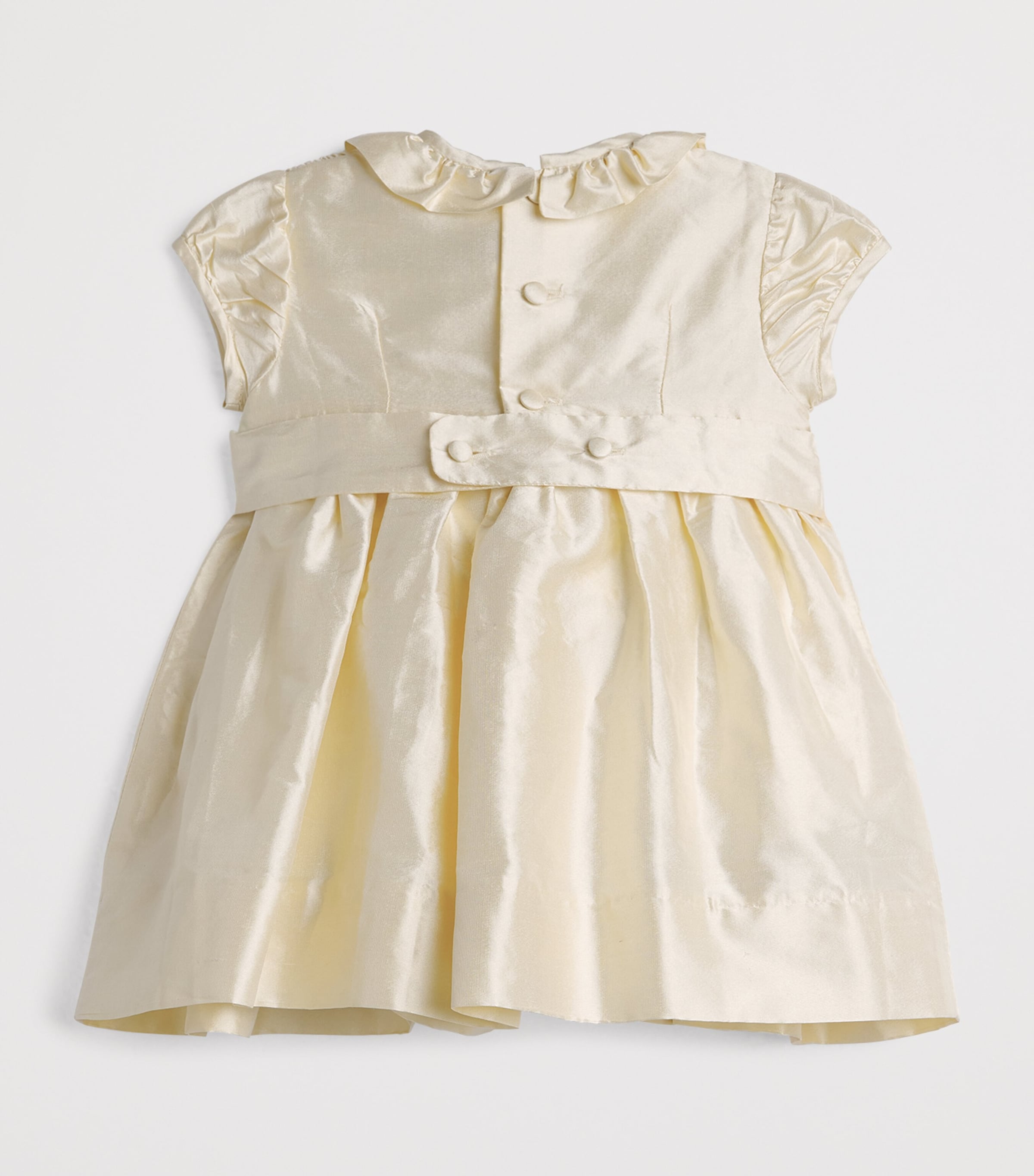 PEPA LONDON Silk Smocked Dress (12 Months - 4 Years) Champagne Image 2