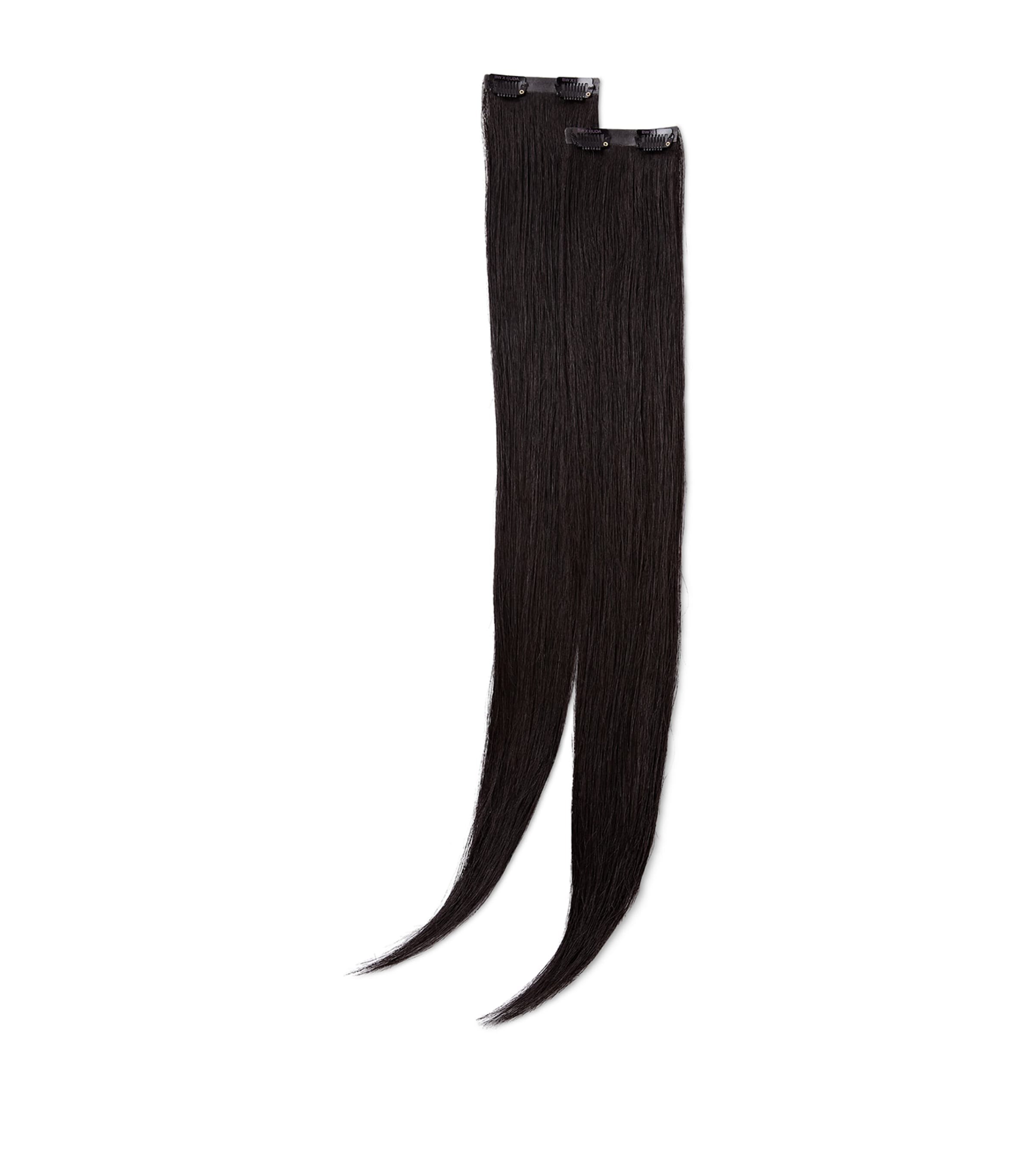 Beauty Works x Huda BARELY THERE Mix & Match Minis Clip-In Hair Extensions (18") MIDNIGHT KOHL Image 1